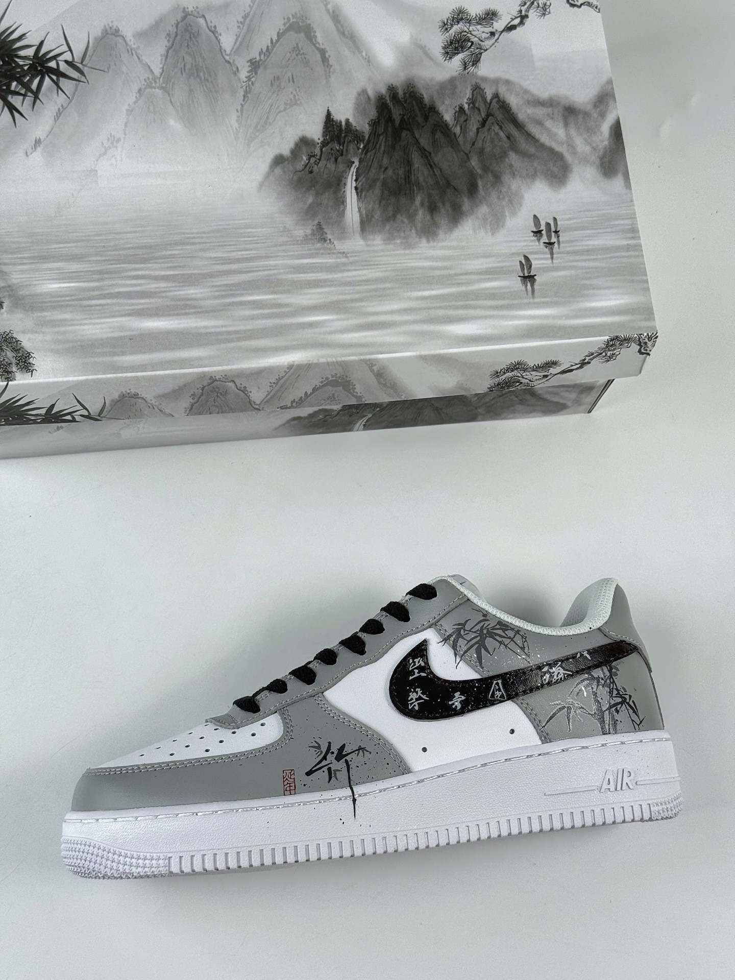Nike Air Force 1 Low 07 ”White/Grey” 灰白 中国风 竹叶 FD9763-101