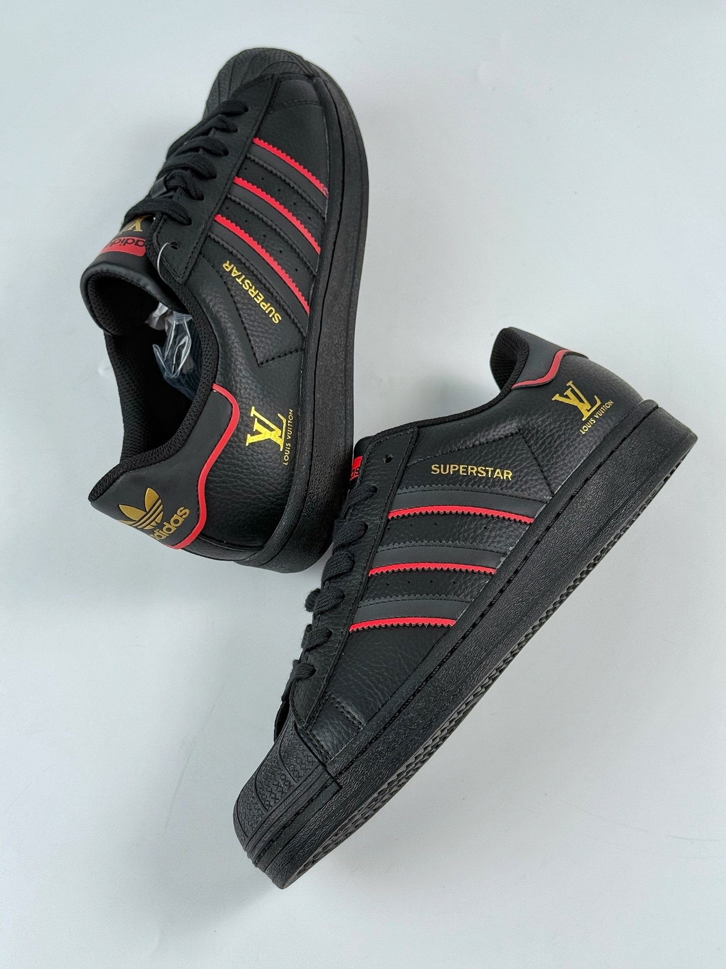 220 AD Originals Superstar x Louis Vuitton 黑红 JY8908