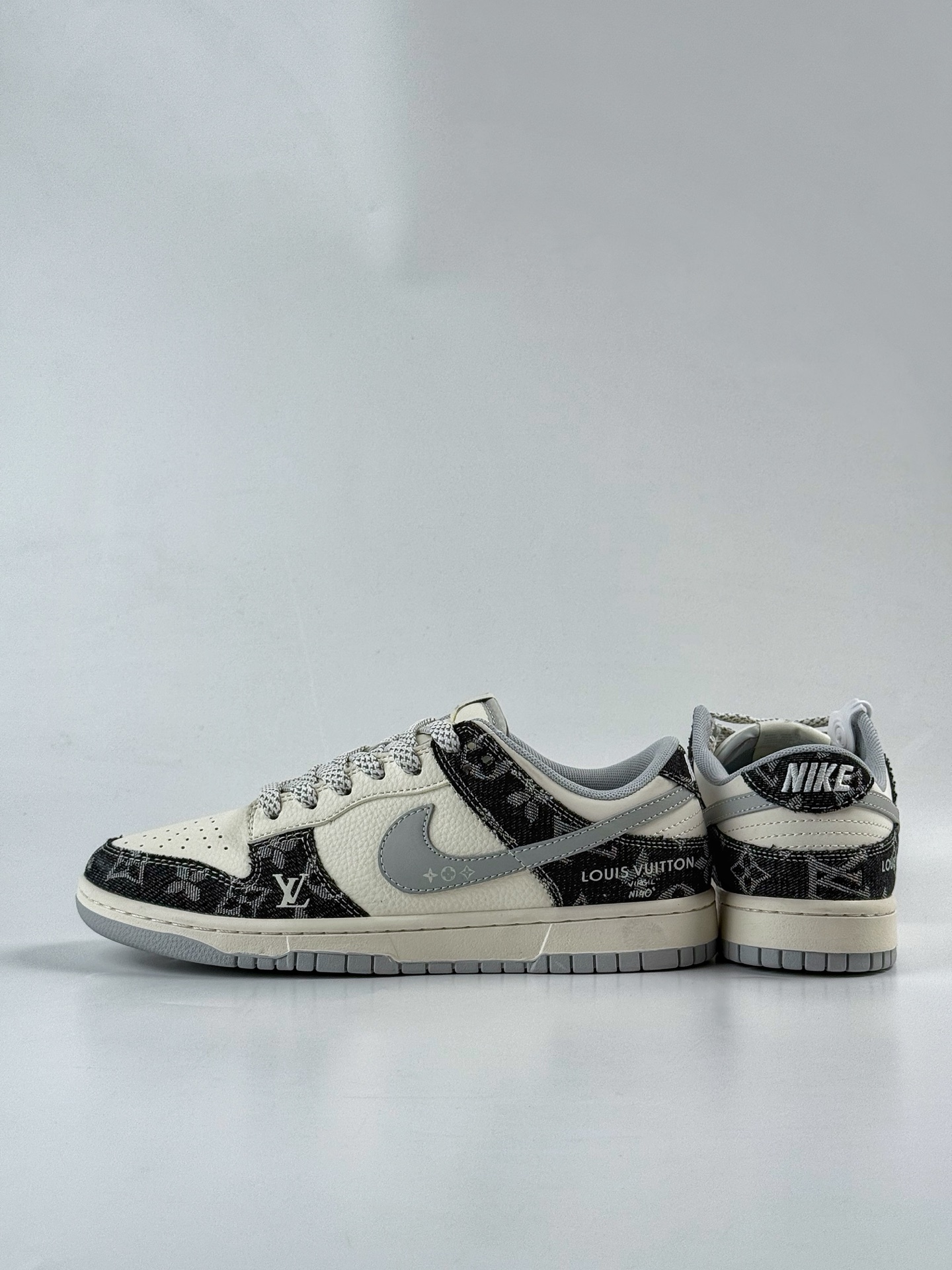 Nike SB Dunk Low x Louis Vuitton 黑白牛仔满天星 JP1628-020