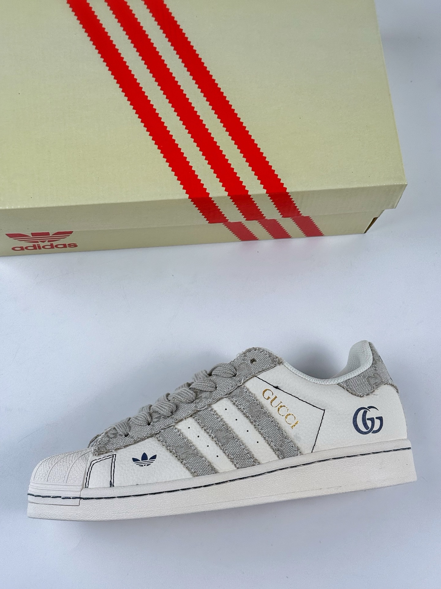 AD Originals Superstar x GUCCI 白灰 JY8921