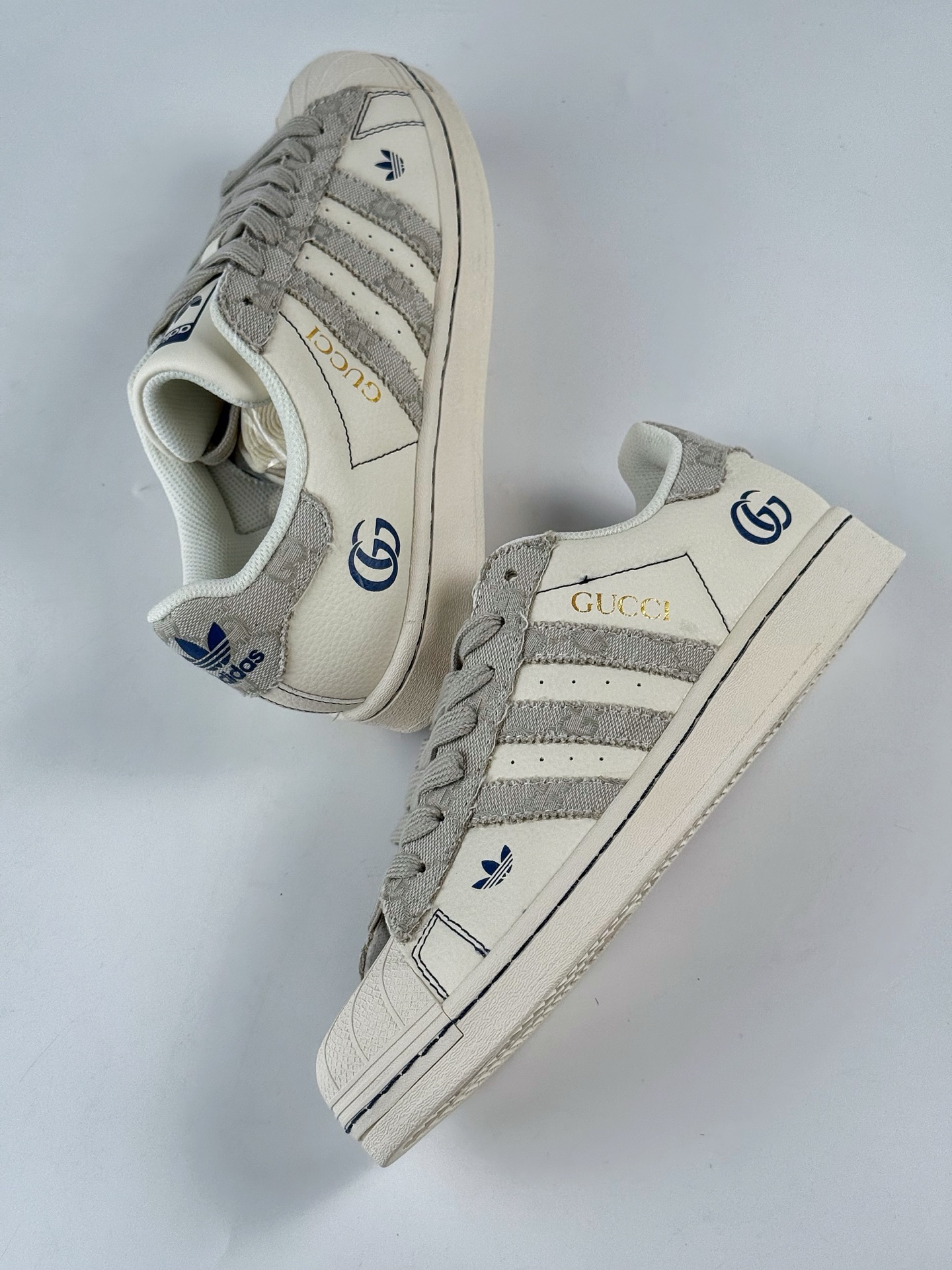 AD Originals Superstar x GUCCI 白灰 JY8921