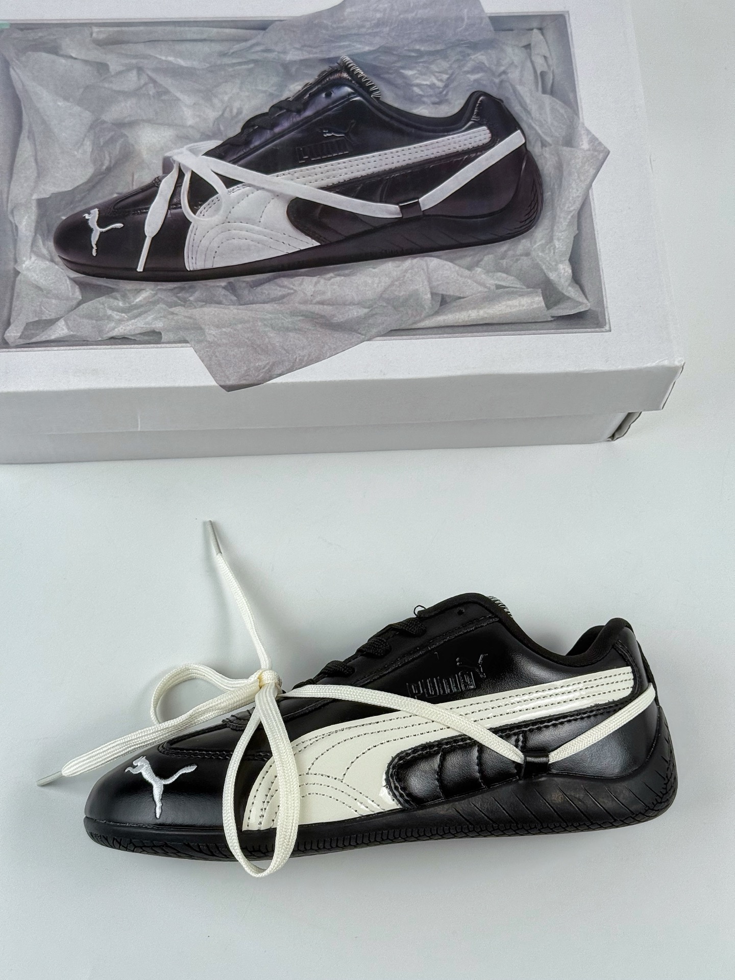 180 Rose x PUMA彪马 Speedcat 系列 联名款 赛车 德训双鞋带 绑带休闲运动低帮板鞋 404391-01