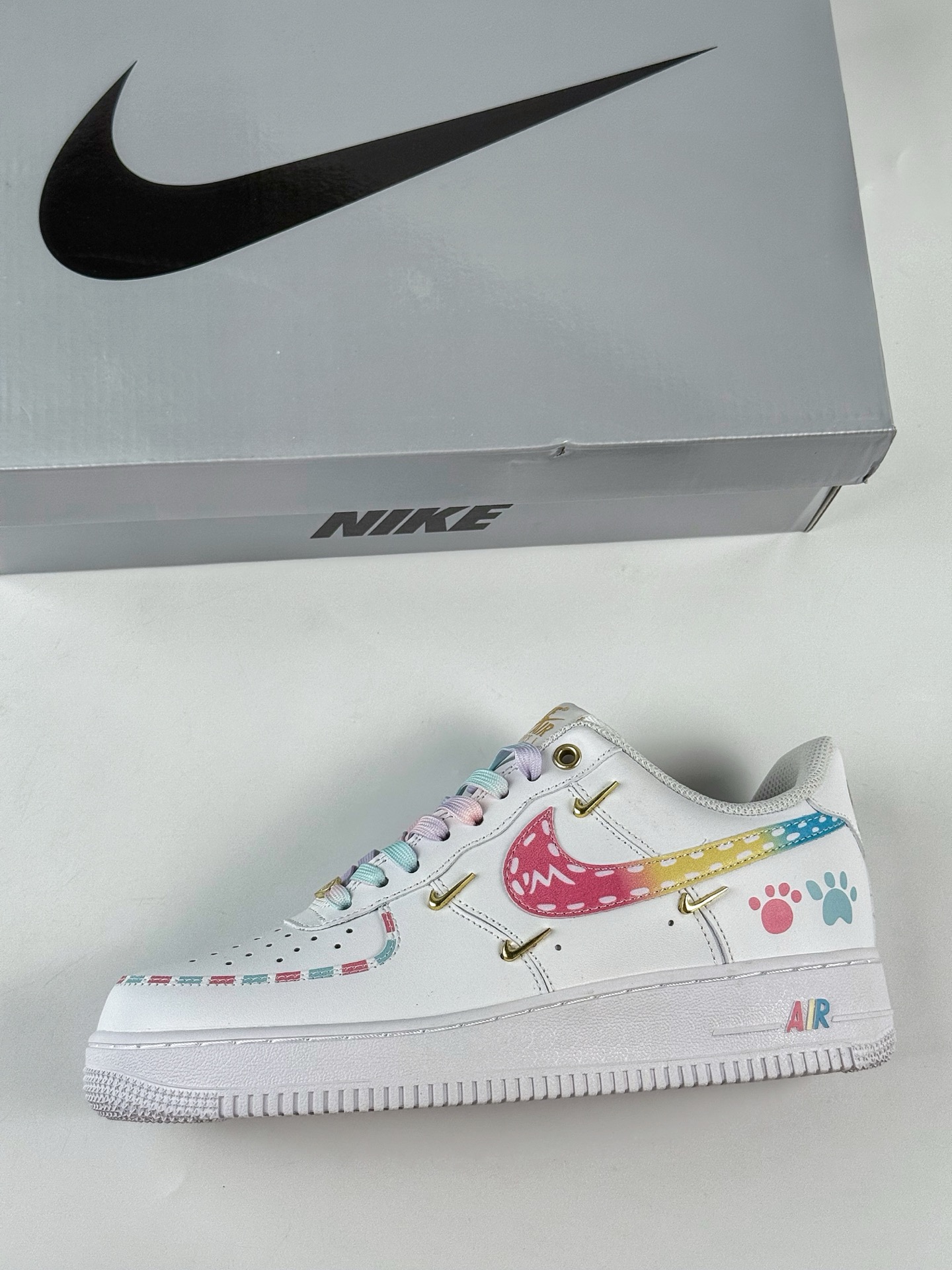 260 Nike Air Force 1 Low 07 彩虹蛋糕 白粉 ZH0316-115