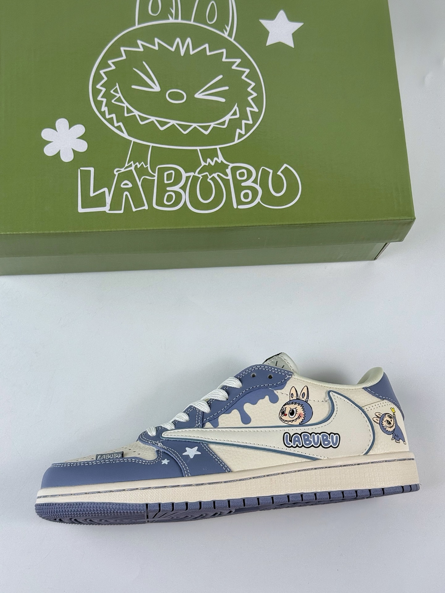 280 Travis Scott x Nike Air Jordan 1 Low x LABUBU Air Jordan 1 Low 反转蓝白倒钩 DZ5899-018