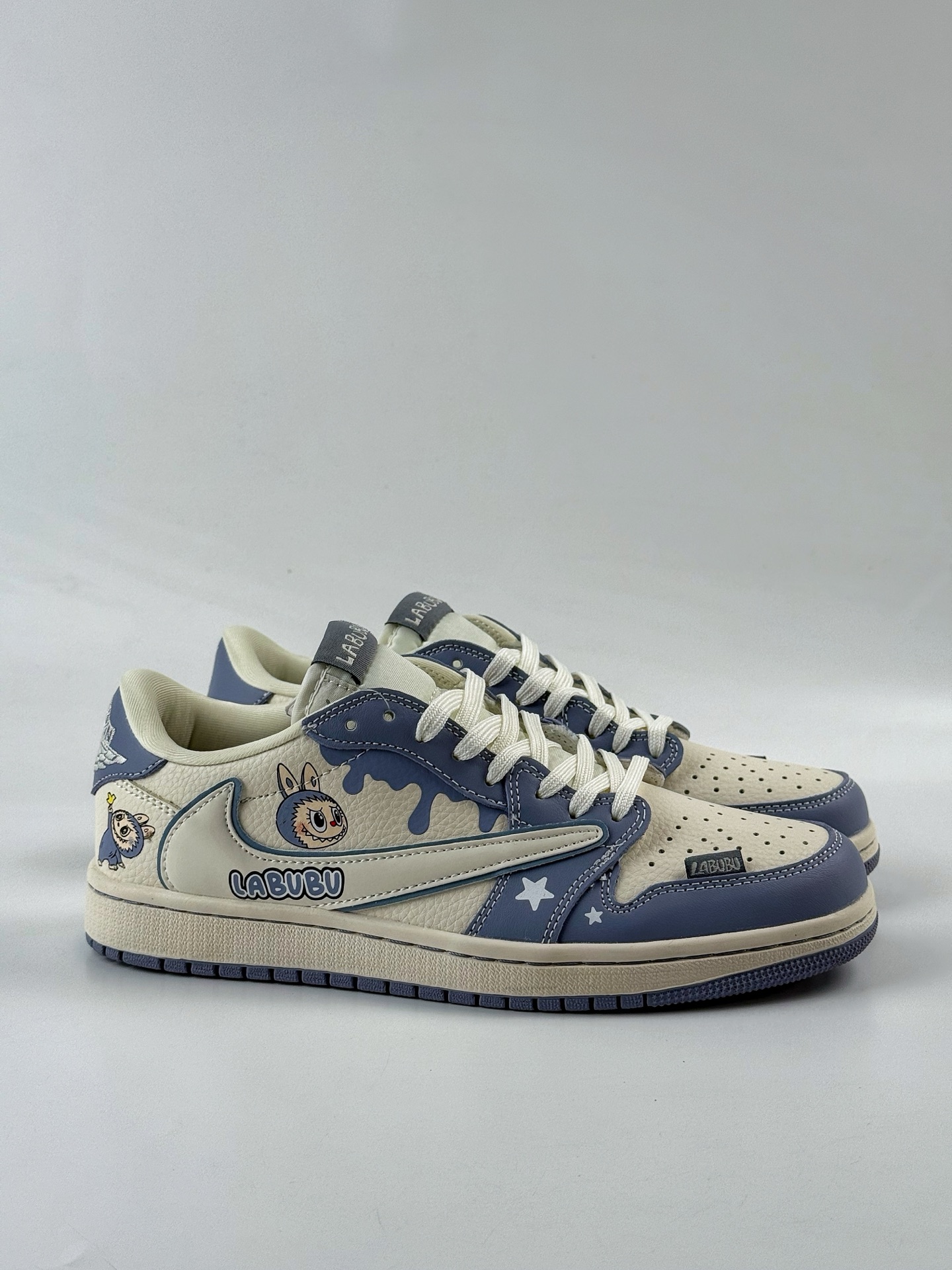 280 Travis Scott x Nike Air Jordan 1 Low x LABUBU Air Jordan 1 Low 反转蓝白倒钩 DZ5899-018
