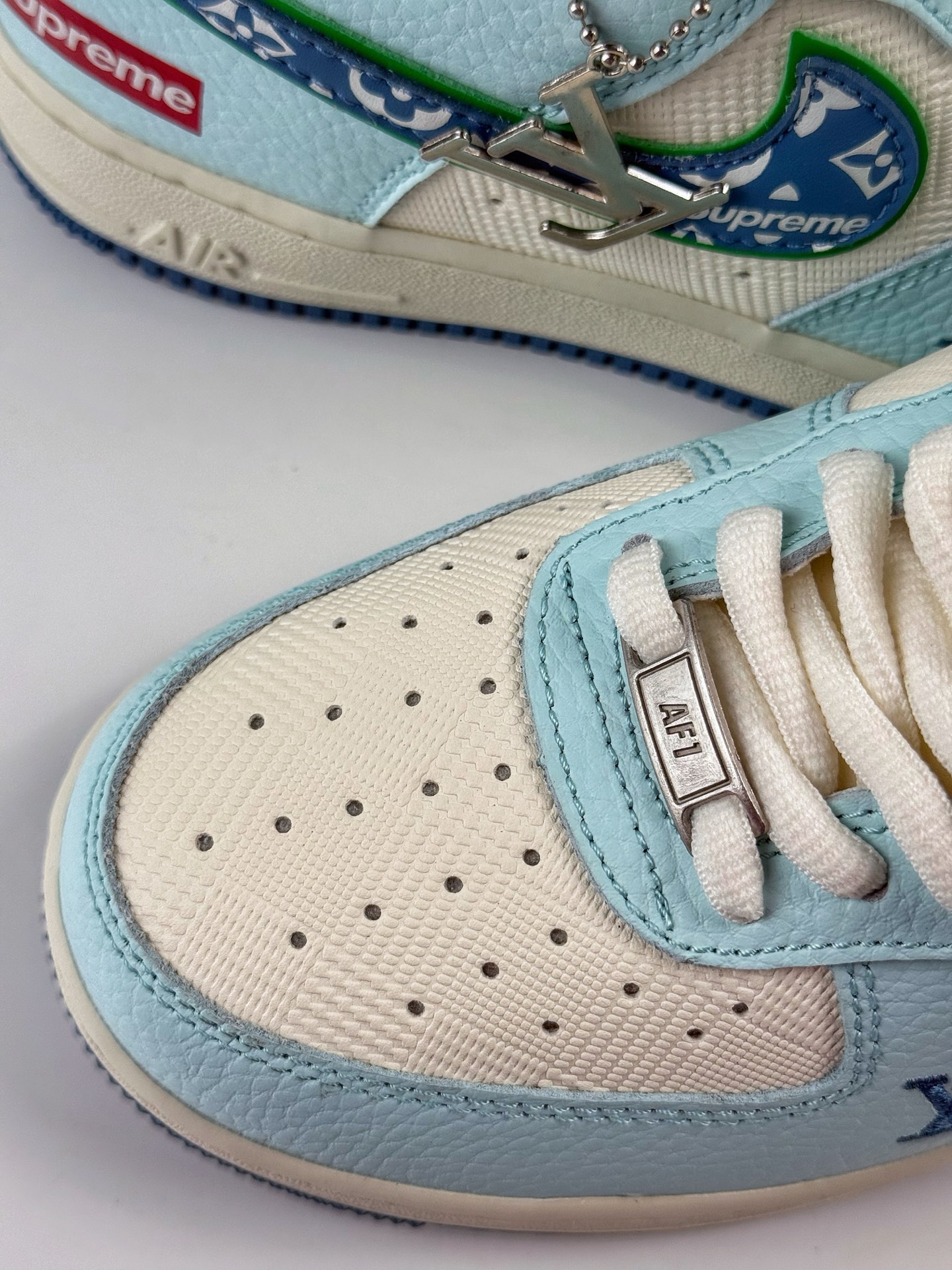 Nike Air Force 1 Low 07 x Louis Vuitton x Superme 蓝白 YF9511-809