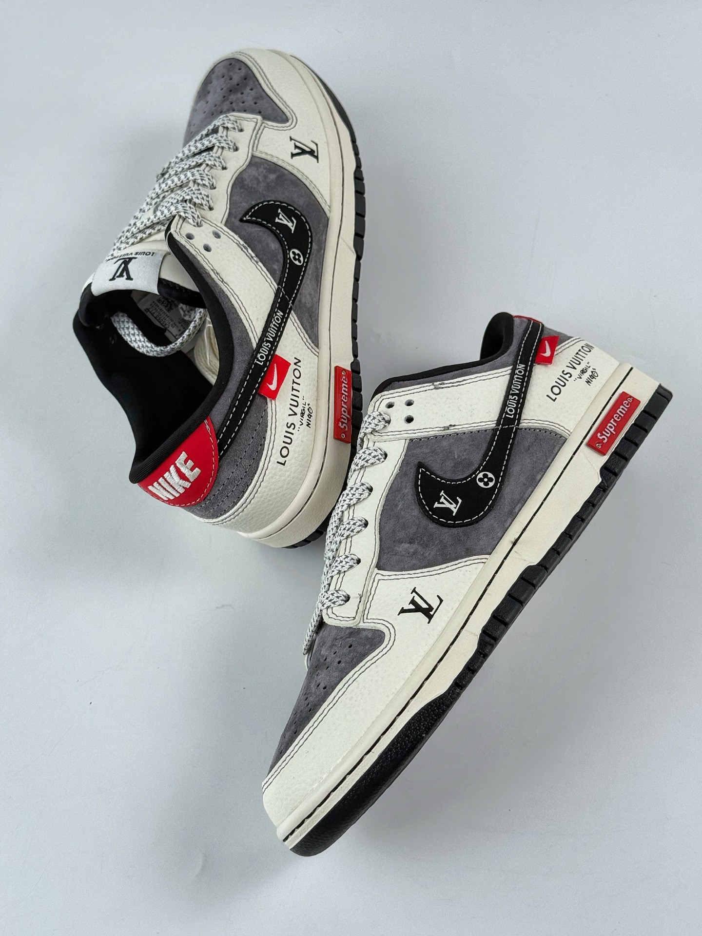 280 Nike SB Dunk Low x Louis Vuitton x Superme 白灰满天星 CX5050-Y17