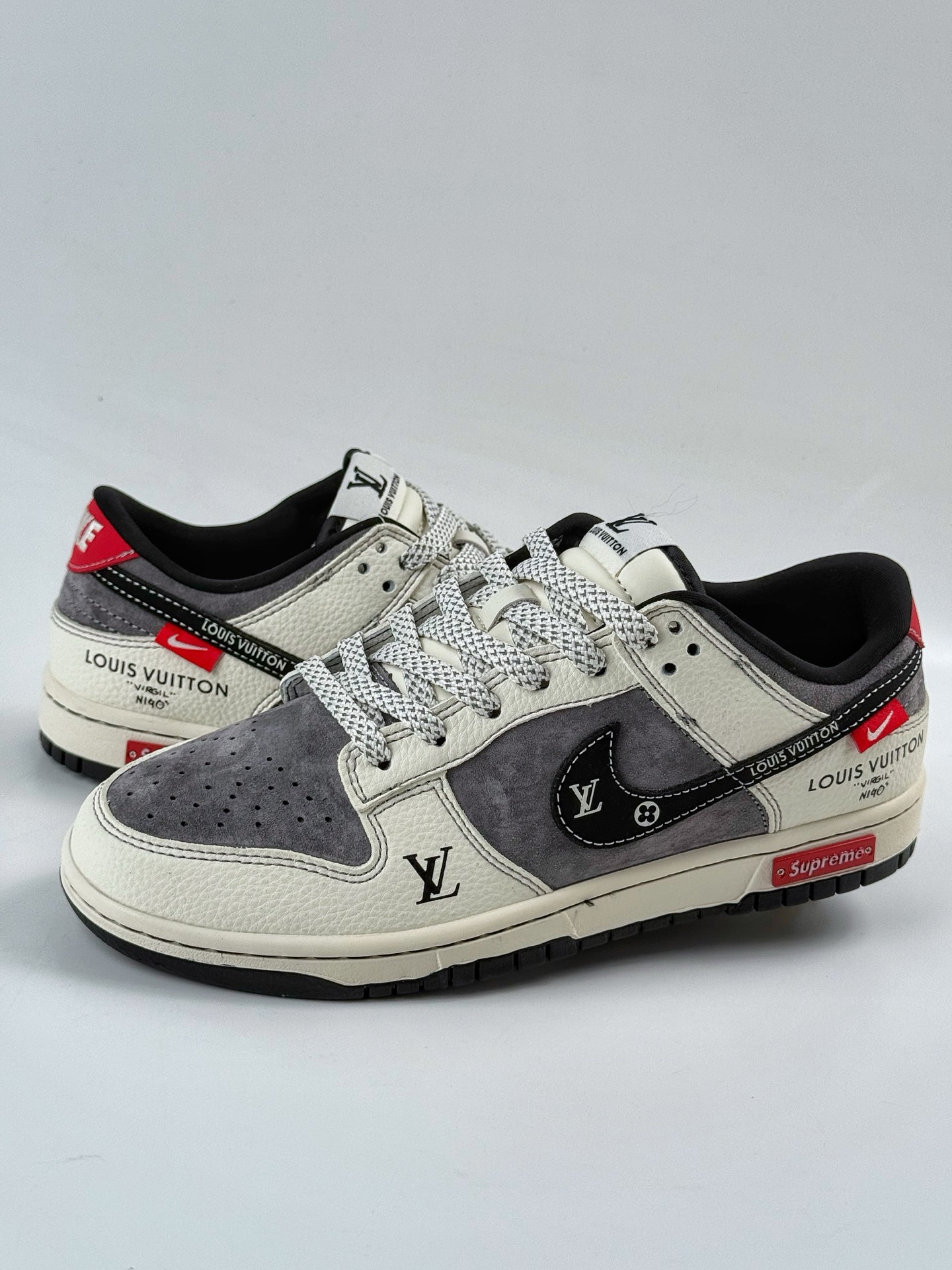 280 Nike SB Dunk Low x Louis Vuitton x Superme 白灰满天星 CX5050-Y17