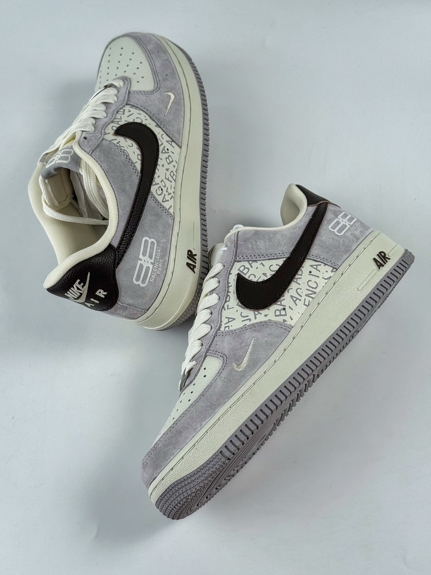 260 Nike Air Force 1 Low 07 x Balenciaga 灰白小勾 YF9511-806