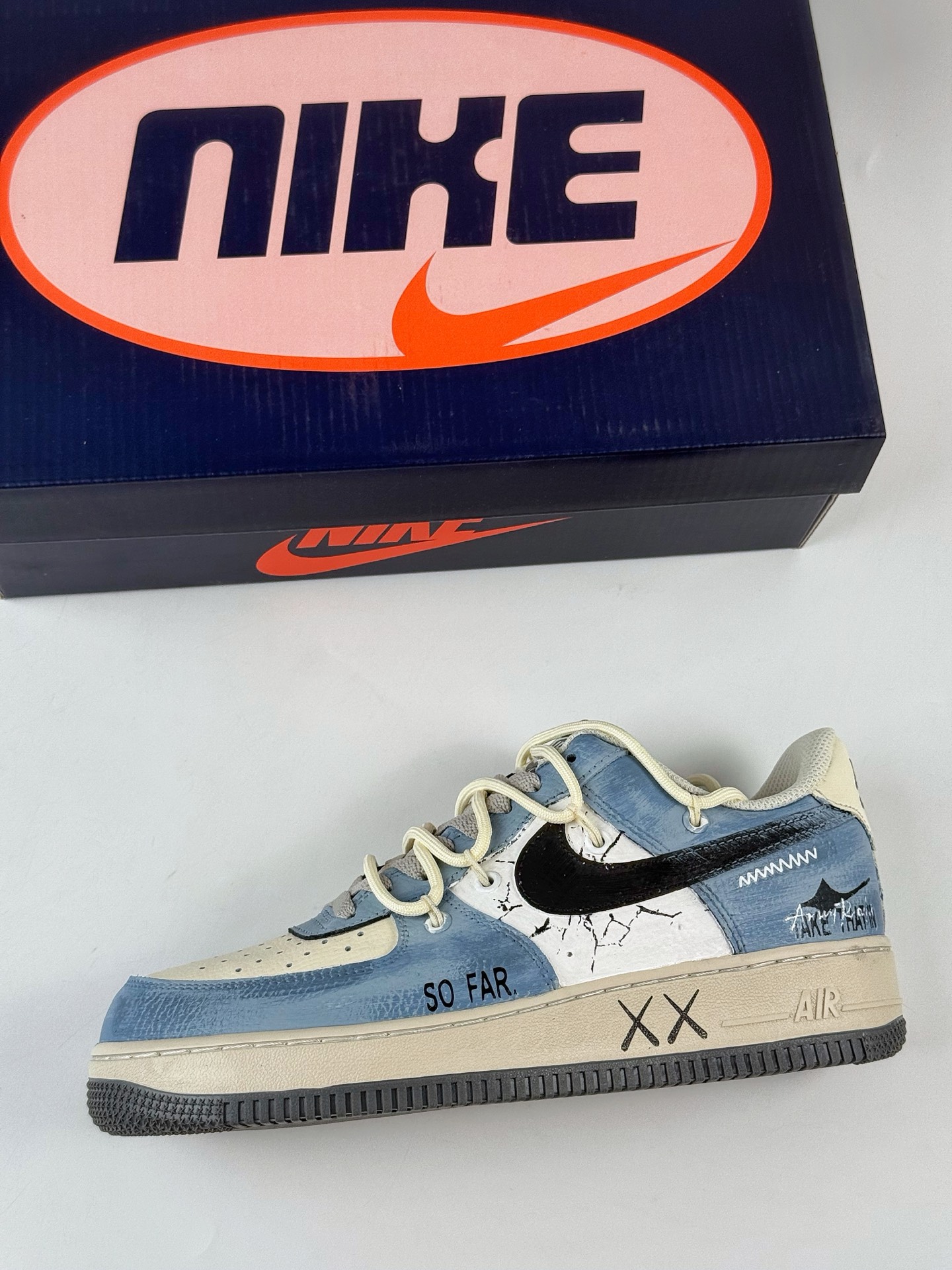 Nike Air Force 1 Low 07 蓝白涂鸦绑带 KS6896-555