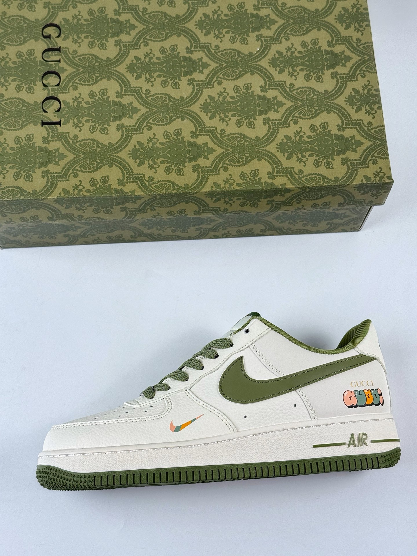 Nike Air Force 1 Low 07 x GUCCI 白绿小勾满天星 XX3168-211
