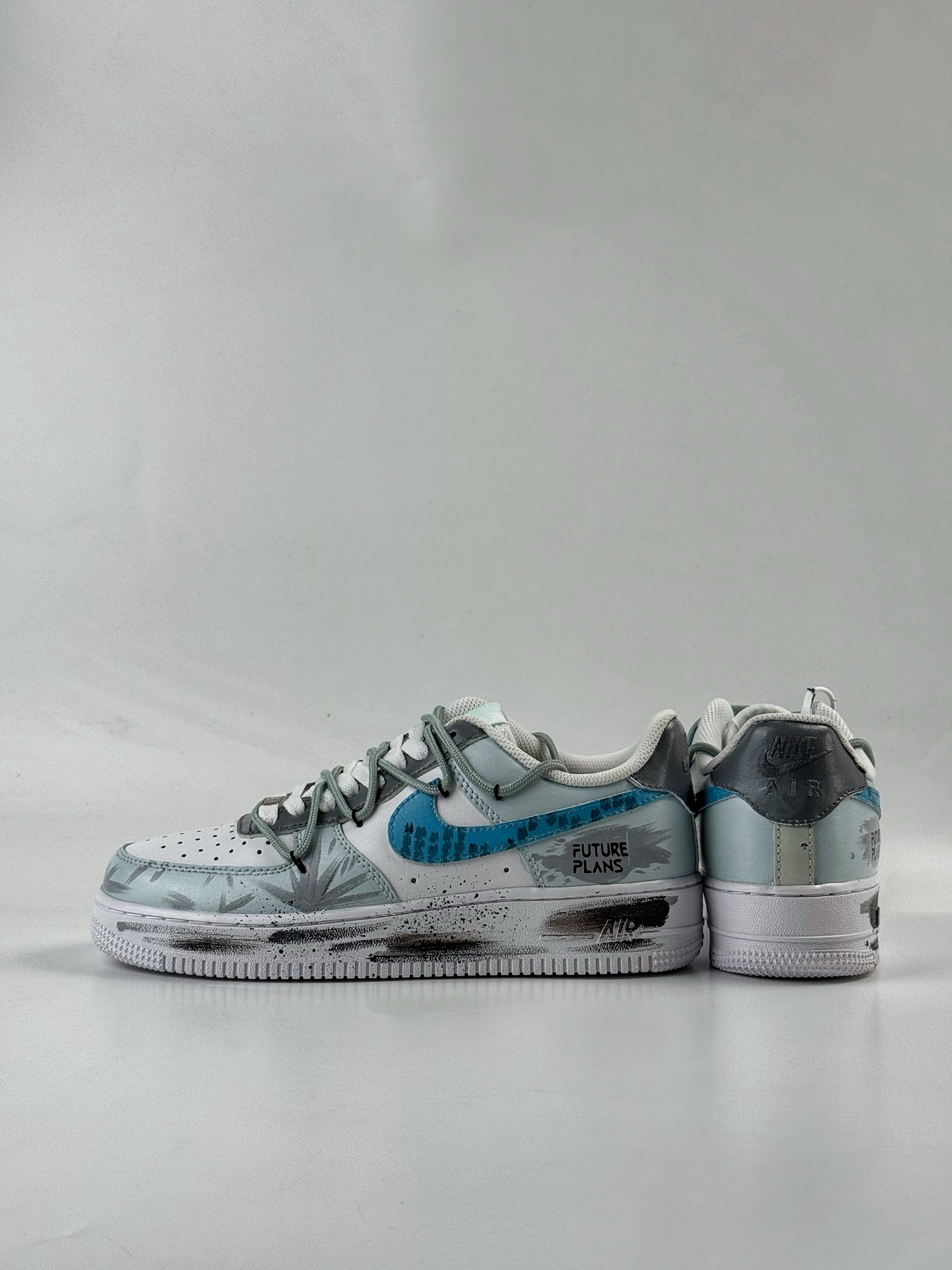 Nike Air Force 1 Low 07 皮革 蝶化 灰白蓝 LJ8822-202