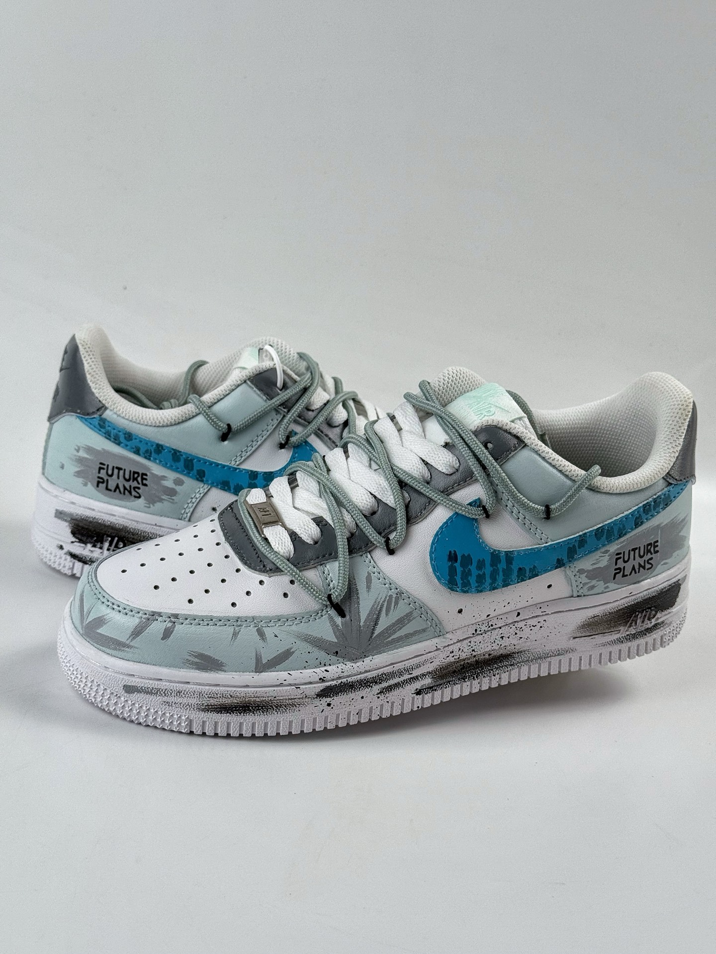 Nike Air Force 1 Low 07 皮革 蝶化 灰白蓝 LJ8822-202