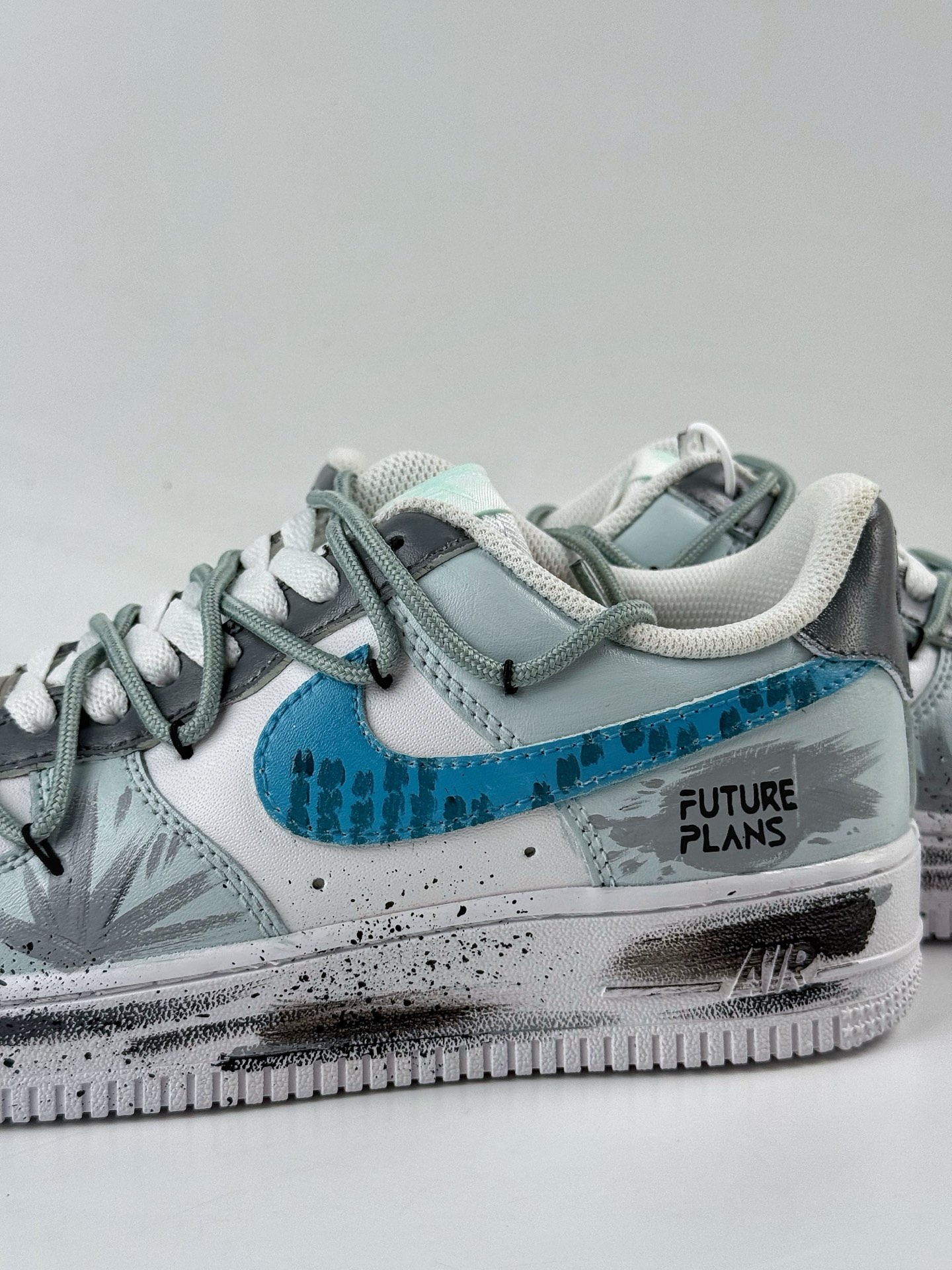 Nike Air Force 1 Low 07 皮革 蝶化 灰白蓝 LJ8822-202