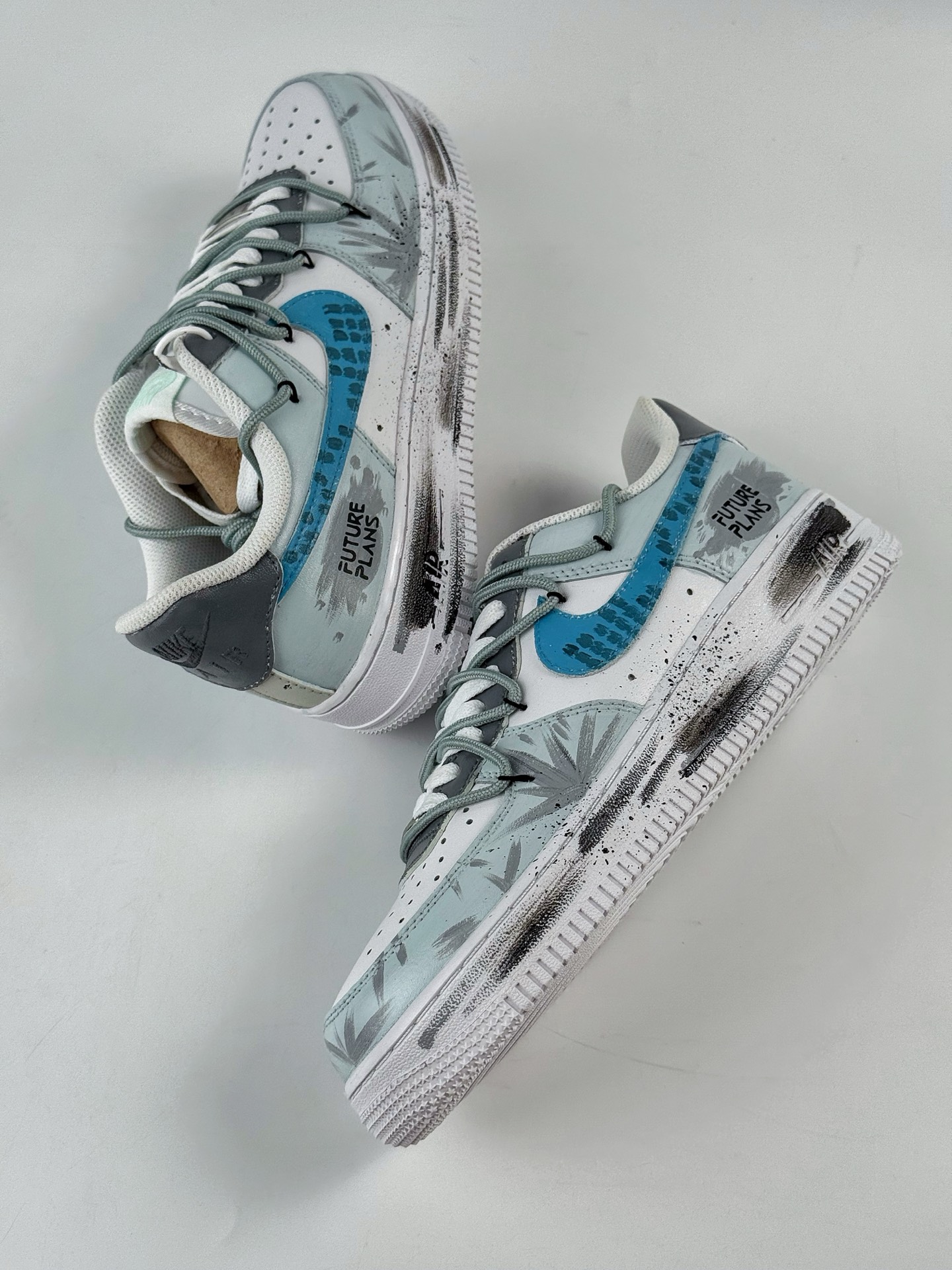 Nike Air Force 1 Low 07 皮革 蝶化 灰白蓝 LJ8822-202