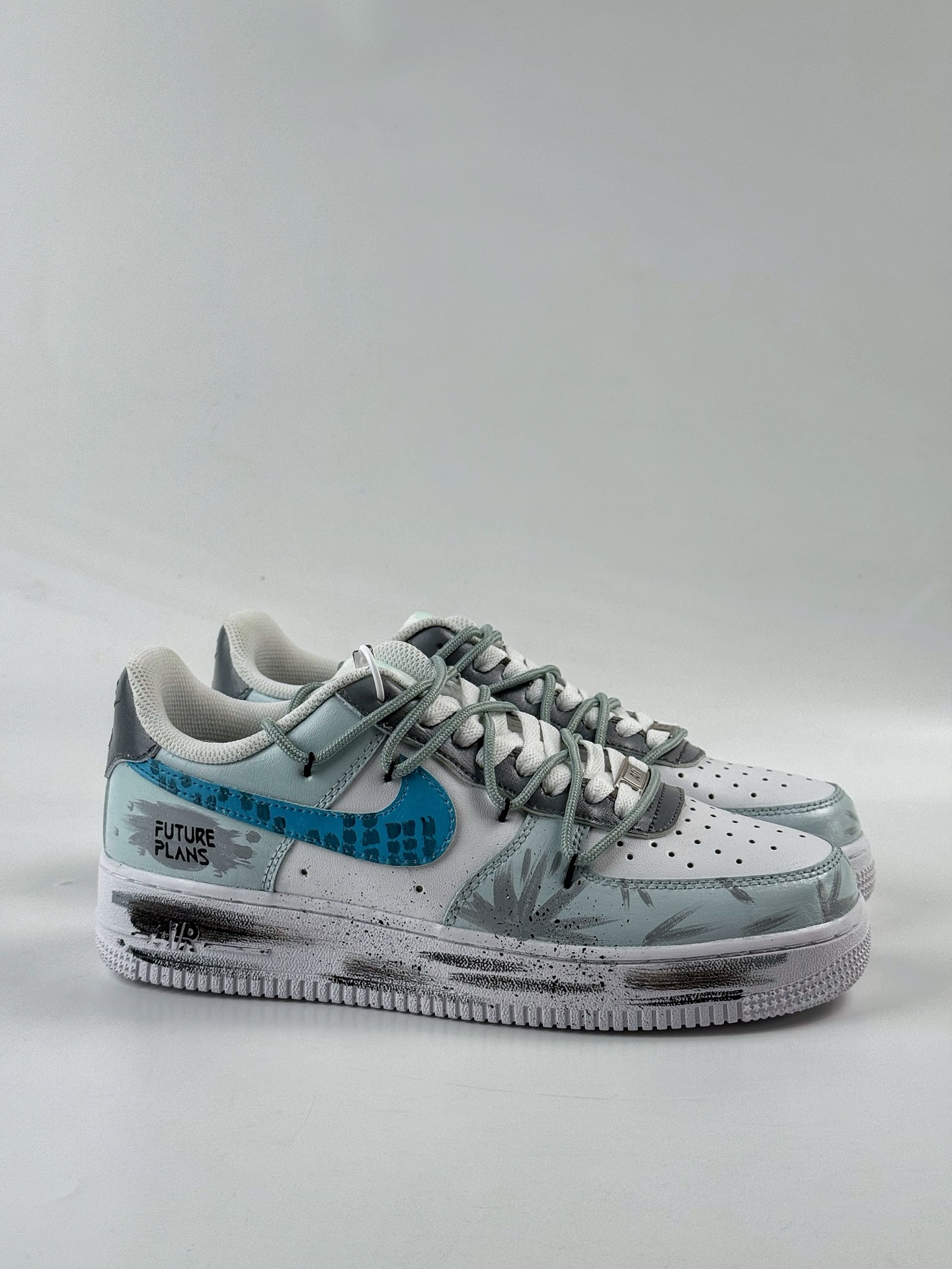 Nike Air Force 1 Low 07 皮革 蝶化 灰白蓝 LJ8822-202