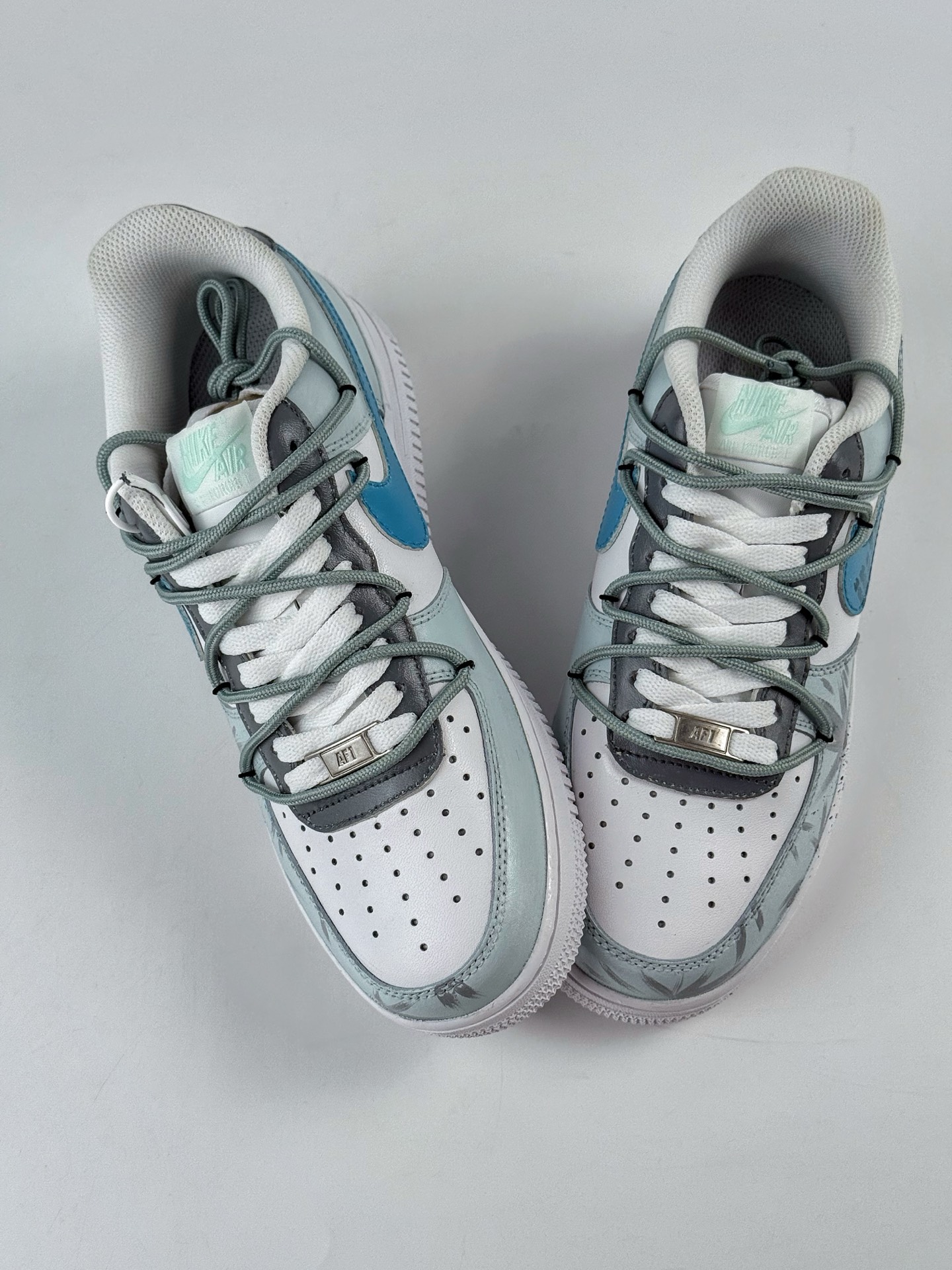 Nike Air Force 1 Low 07 皮革 蝶化 灰白蓝 LJ8822-202