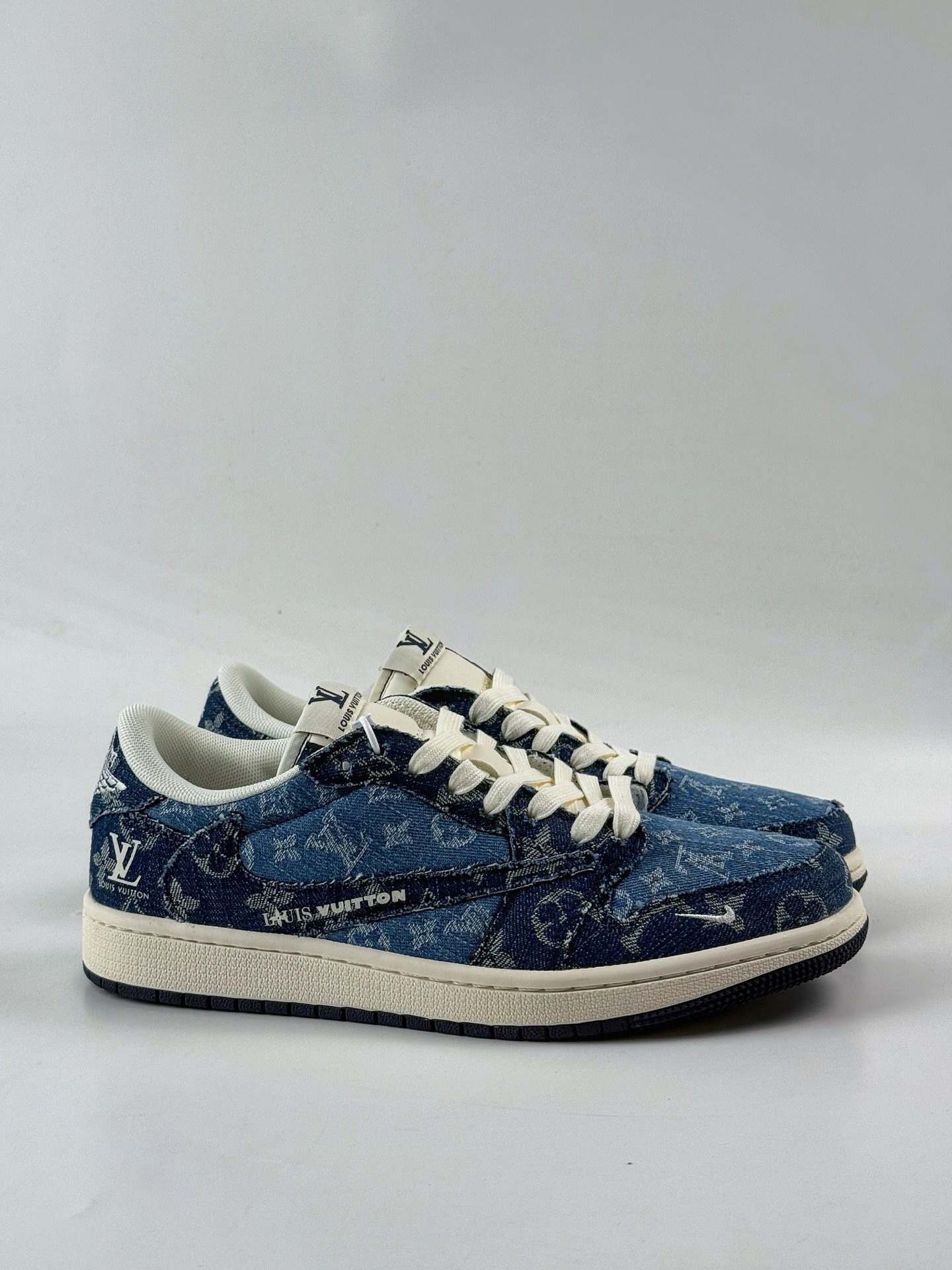 280 Travis Scott x Nike Air Jordan 1 Low x Louis Vuitton Air Jordan 1 Low 反转深蓝牛仔小勾倒钩 XD0798-312
