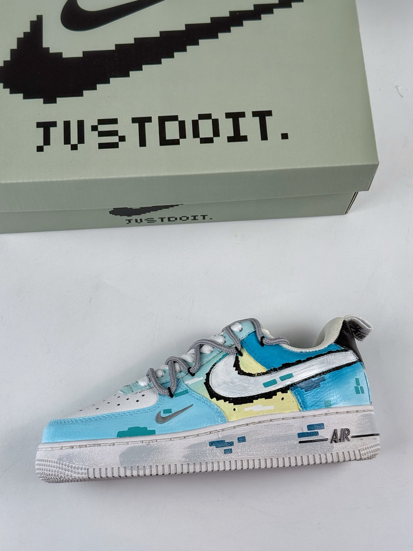 Nike Air Force 1 Low 07 星辉雪影 冰雪 雪花 涂鸦 蓝白 FB8917-300