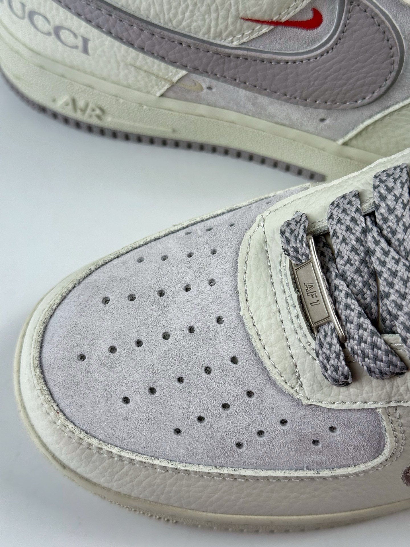 260 Nike Air Force 1 Low 07 x GUCCI 白灰双小勾满天星 YF9511-807