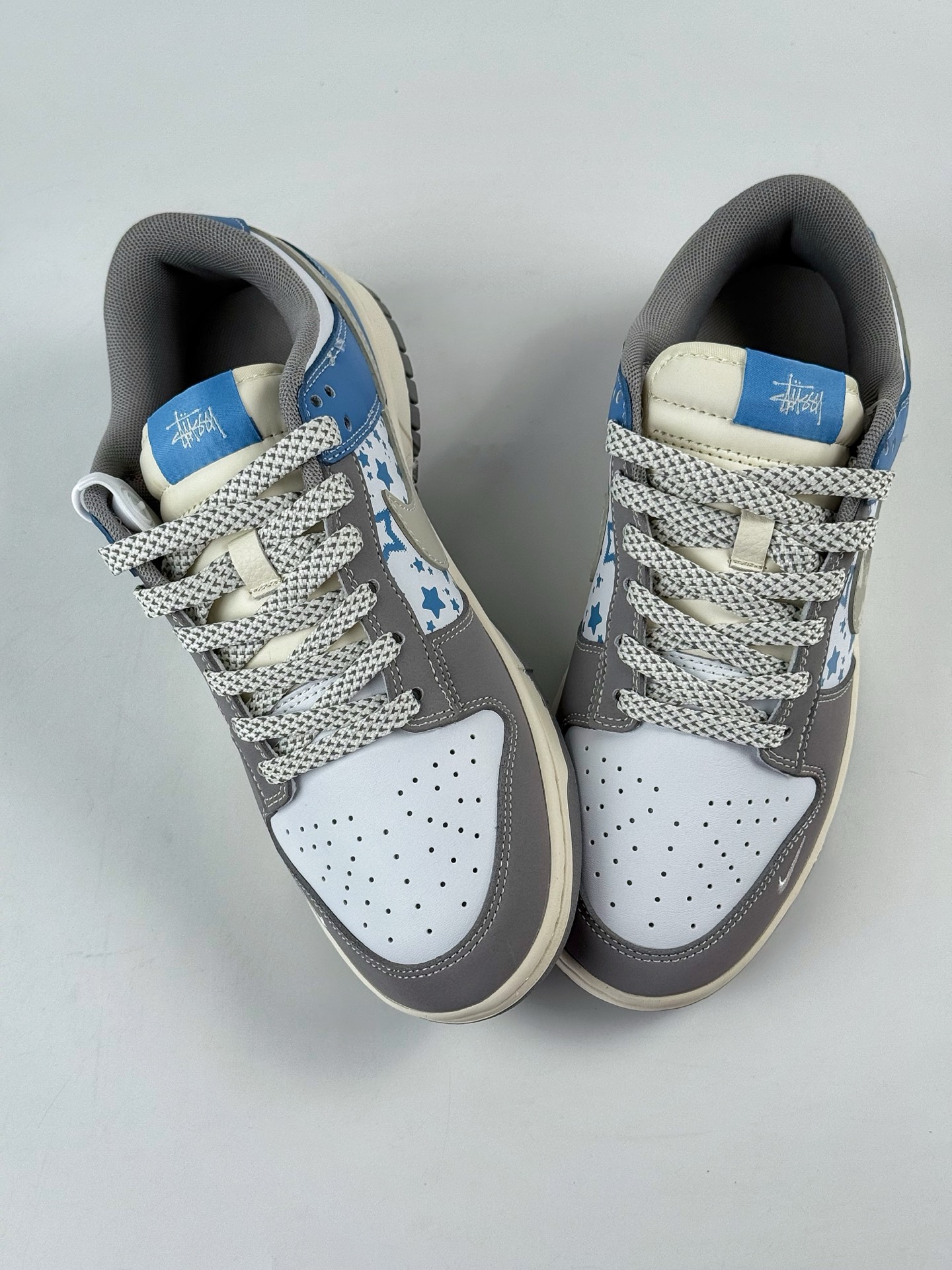 240 Nike SB Dunk Low x Stussy 灰白蓝小勾满天星 HS2506-233