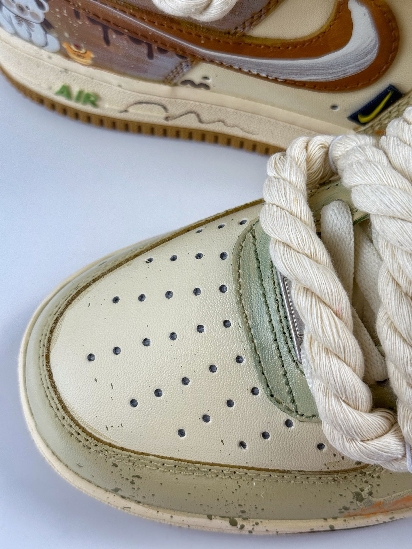260 Nike Air Force 1 Low 07 绿棕小熊麻绳涂鸦 XL2321-666