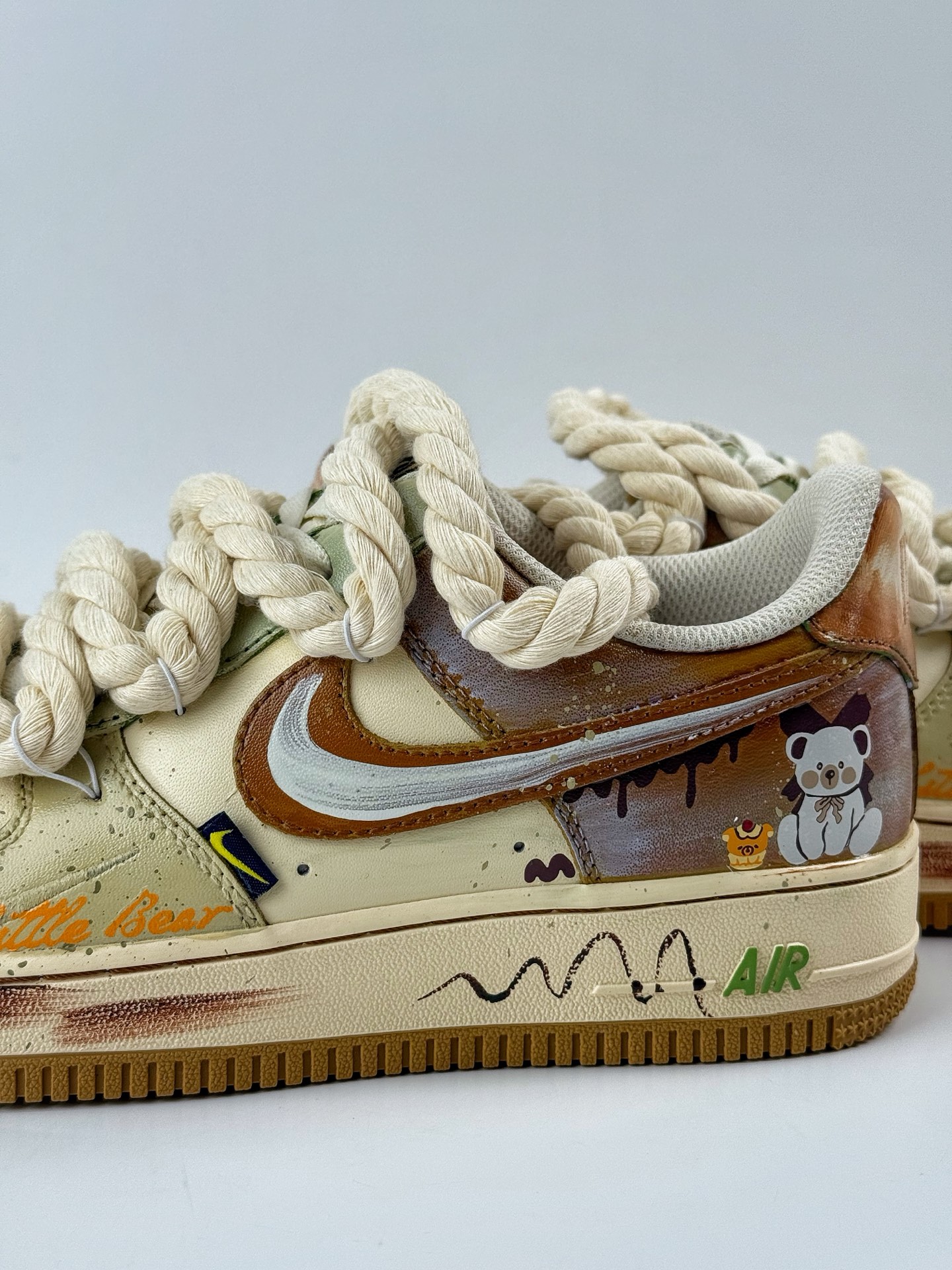 260 Nike Air Force 1 Low 07 绿棕小熊麻绳涂鸦 XL2321-666