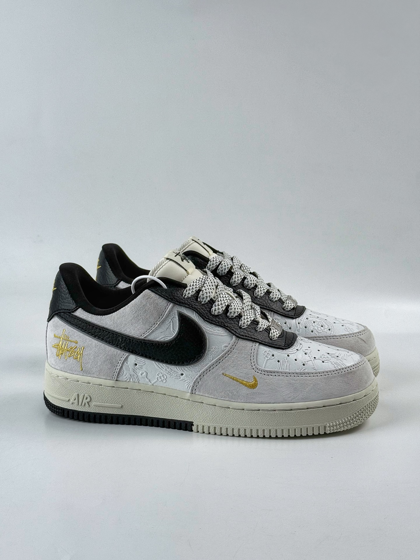 260 Nike Air Force 1 Low 07 x Stussy 灰白小勾满天星 YF9511-805