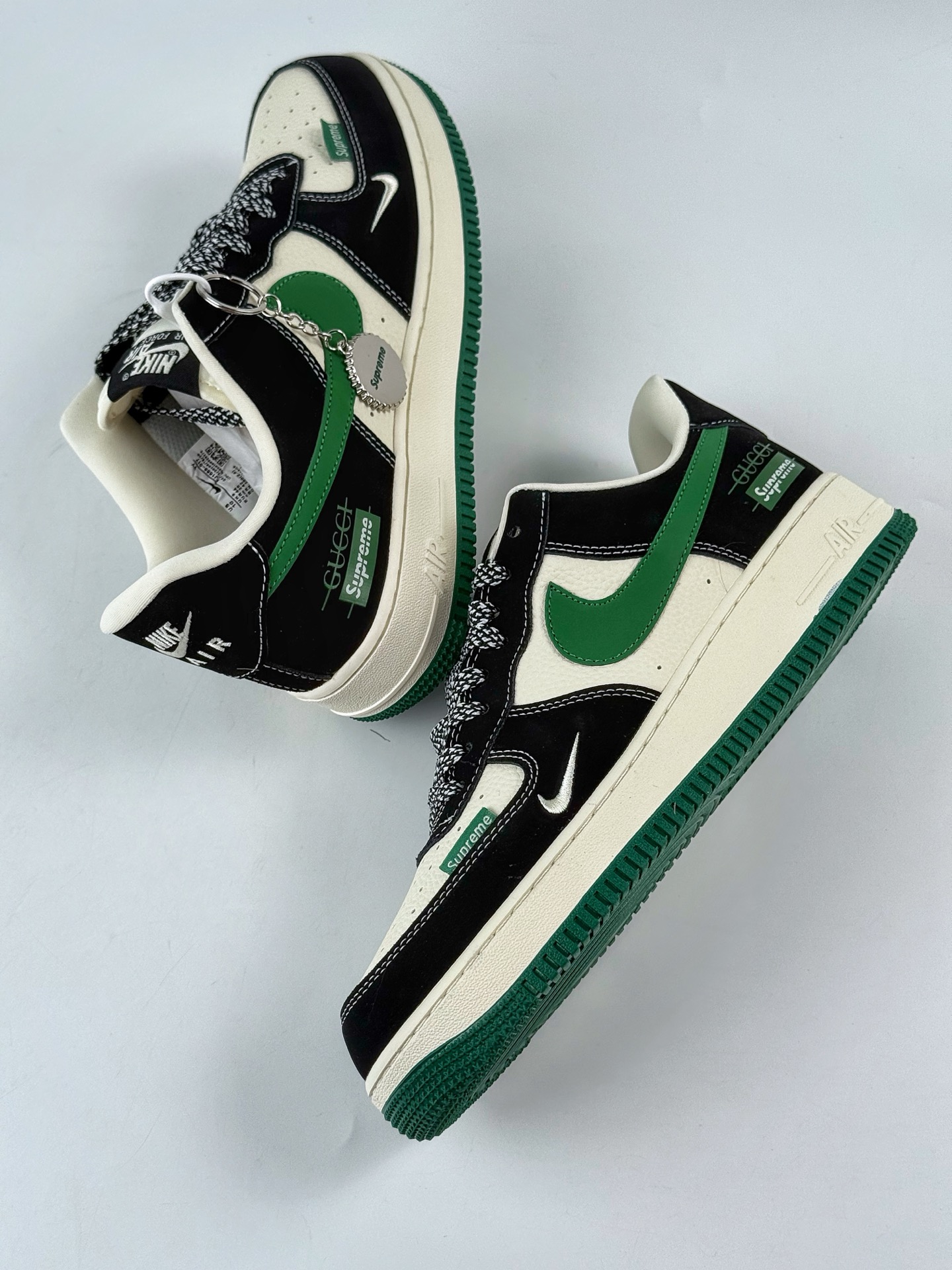 260 Nike Air Force 1 Low 07 x GUCCI x Superme 黑白绿小勾满天星 KJ1688-017