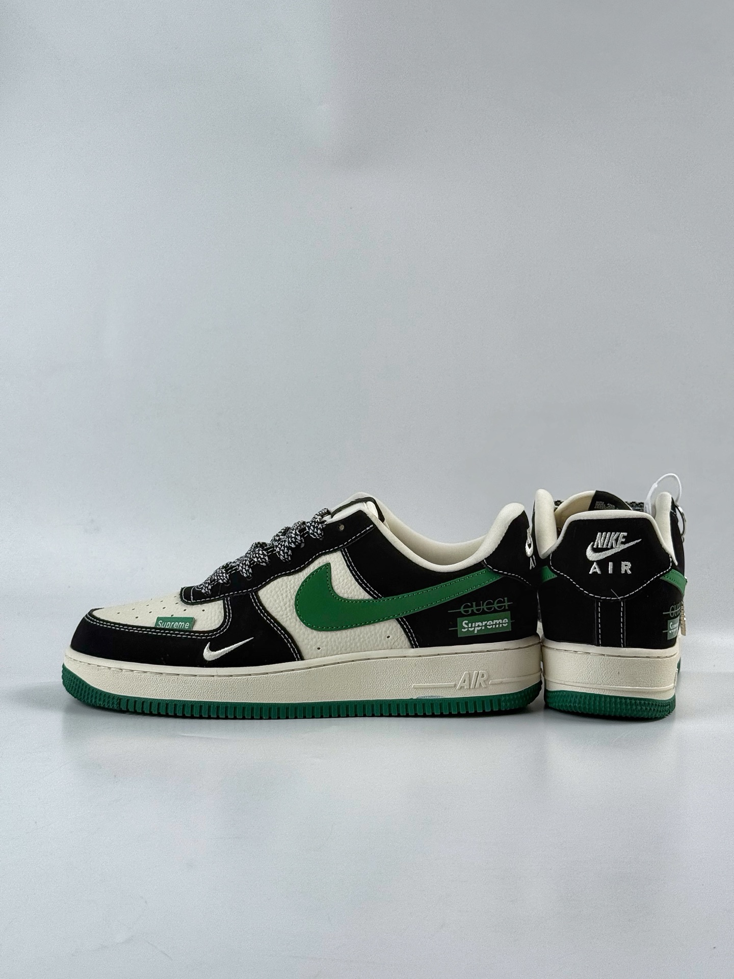 260 Nike Air Force 1 Low 07 x GUCCI x Superme 黑白绿小勾满天星 KJ1688-017