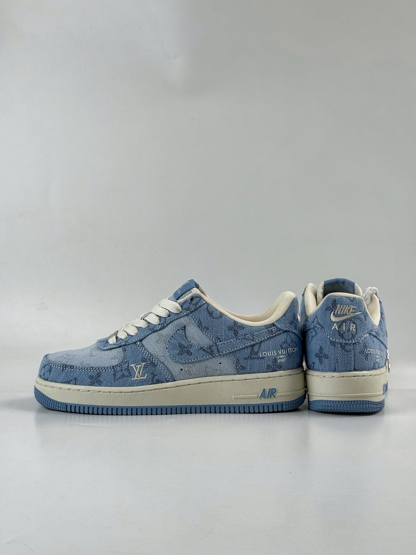 260 Nike Air Force 1 Low 07 x Louis Vuitton 蓝白牛仔 YF9511-823