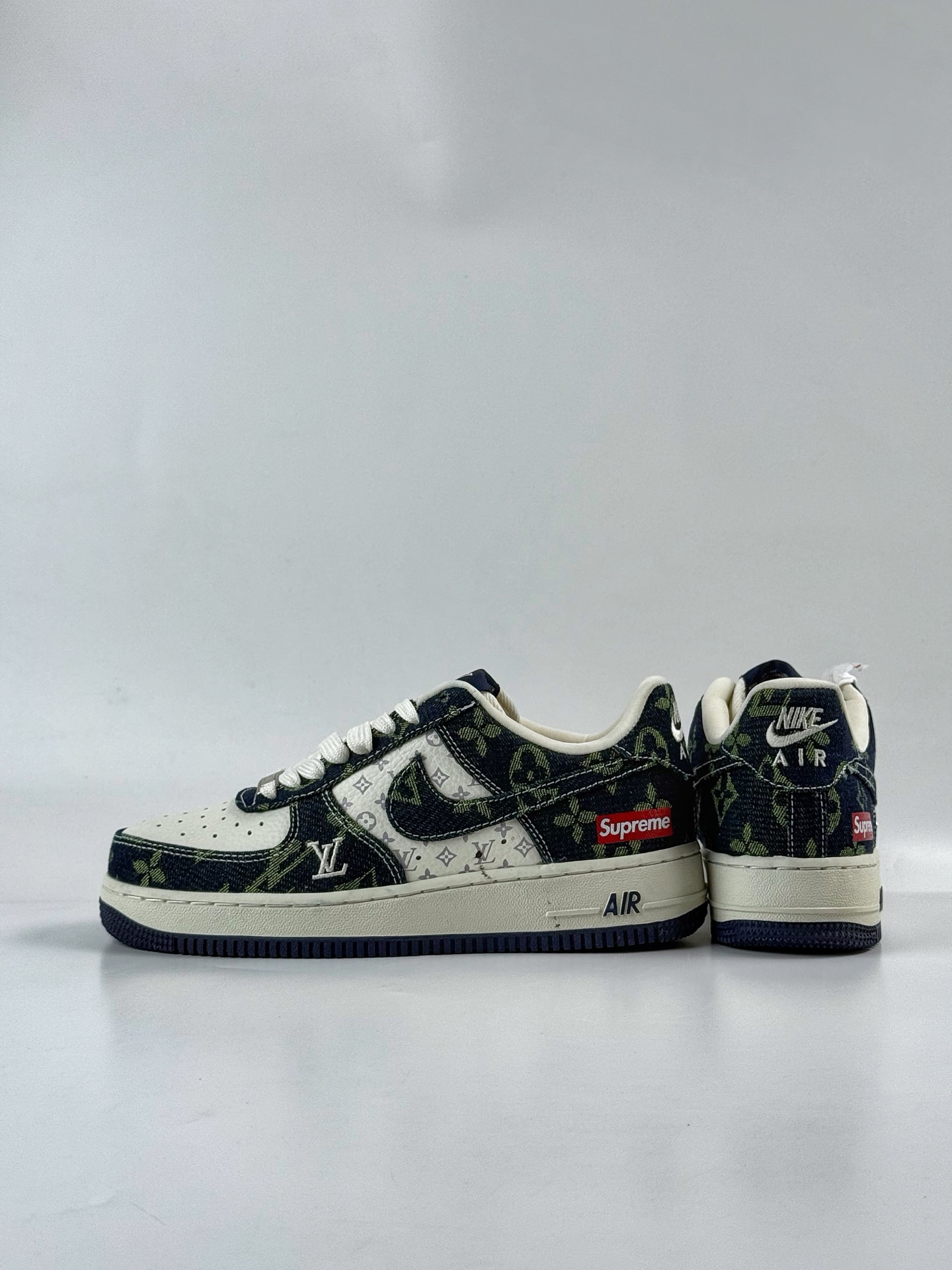 260 Nike Air Force 1 Low 07 x Louis Vuitton x Superme 黑白 YF9511-819
