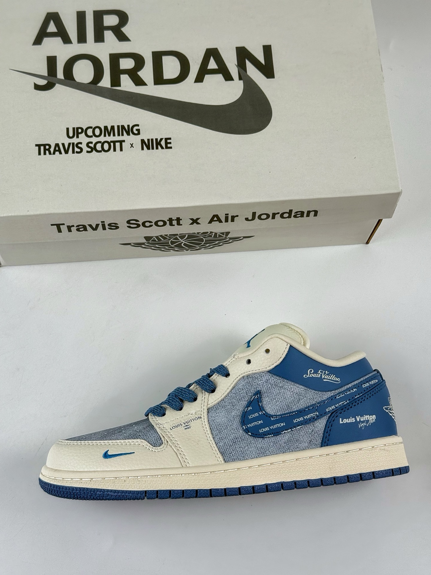 280 Nike Jordan Air Jordan 1 x Louis Vuitton 白蓝牛仔小勾 QD1988-003