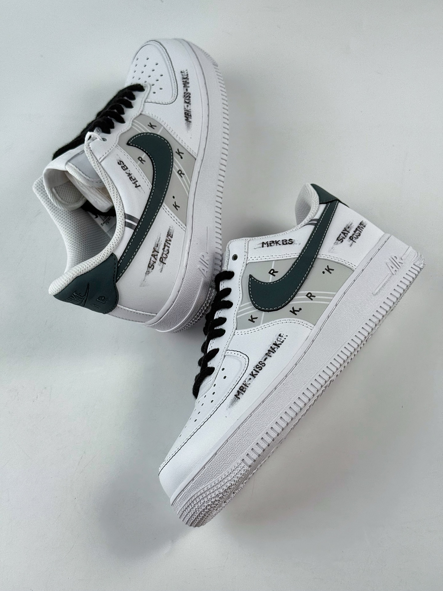 Nike Air Force 1 Low 07 皮革 简约 时尚潮流经典百搭简墨 白黑 ZH0316-127