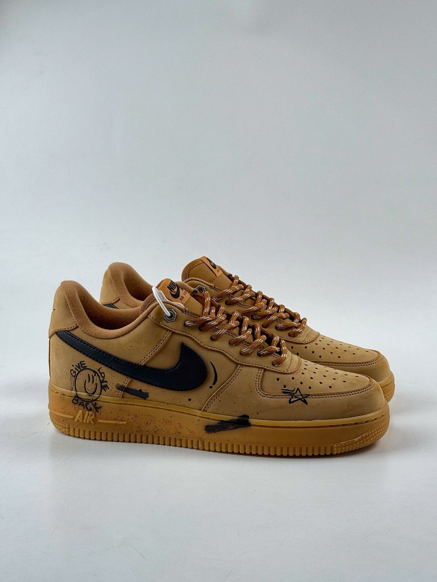 Nike Air Force 1 Low 07 BNK 暗黑街头 街头 个性 星星 笑脸 小麦色 CJ9179-700