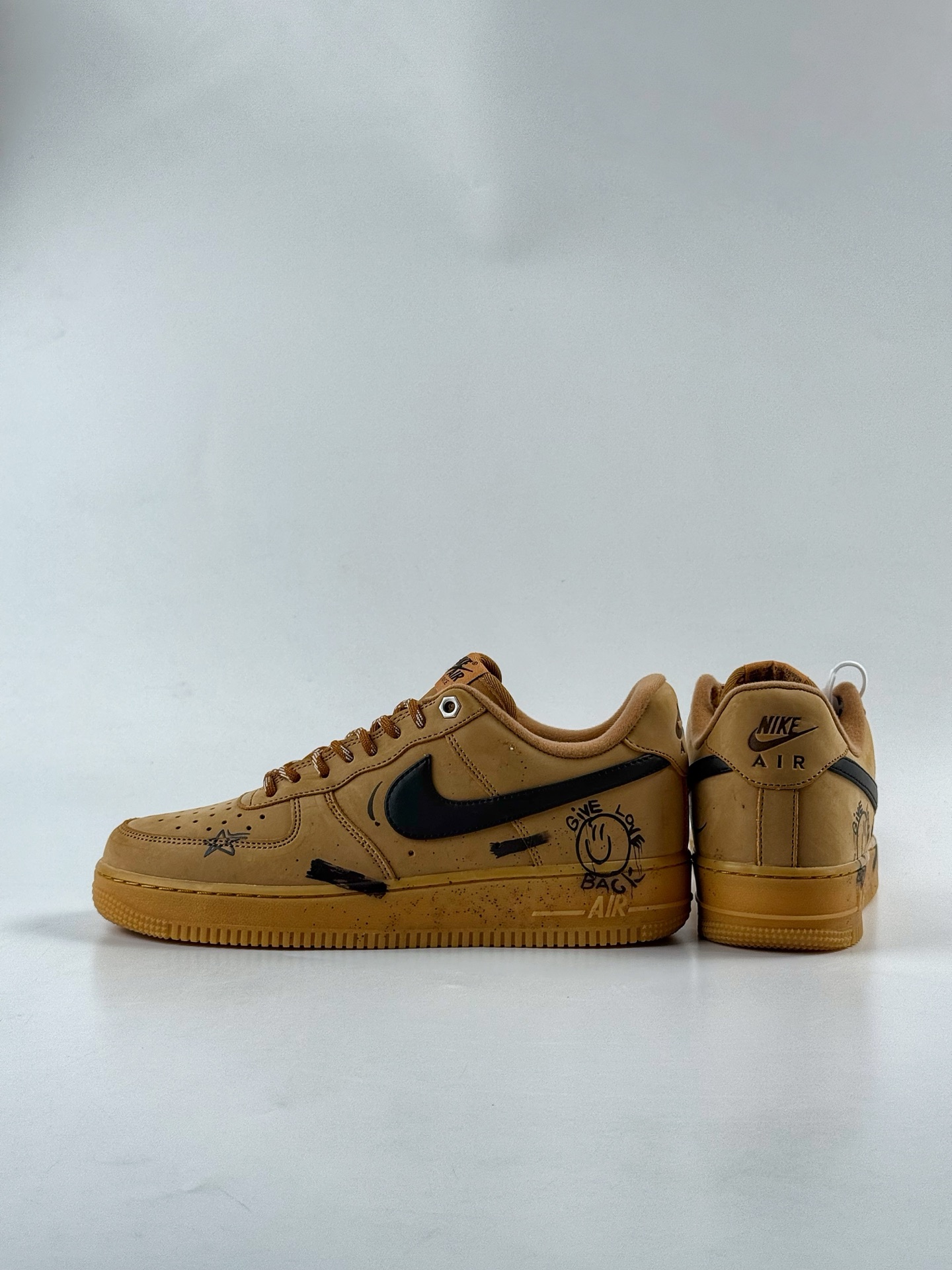 Nike Air Force 1 Low 07 BNK 暗黑街头 街头 个性 星星 笑脸 小麦色 CJ9179-700