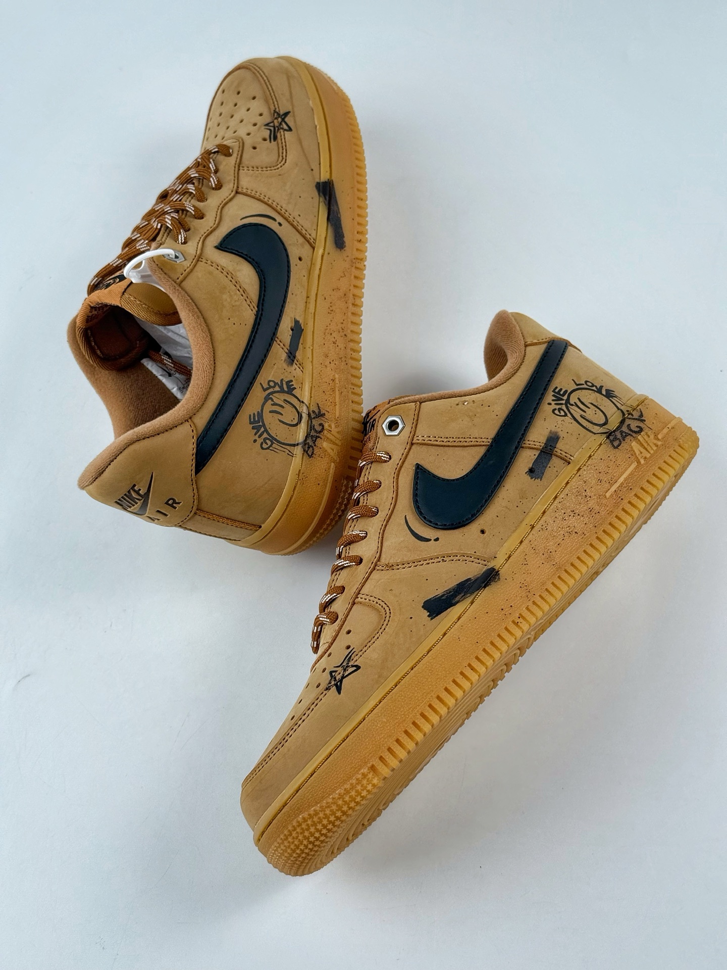 Nike Air Force 1 Low 07 BNK 暗黑街头 街头 个性 星星 笑脸 小麦色 CJ9179-700