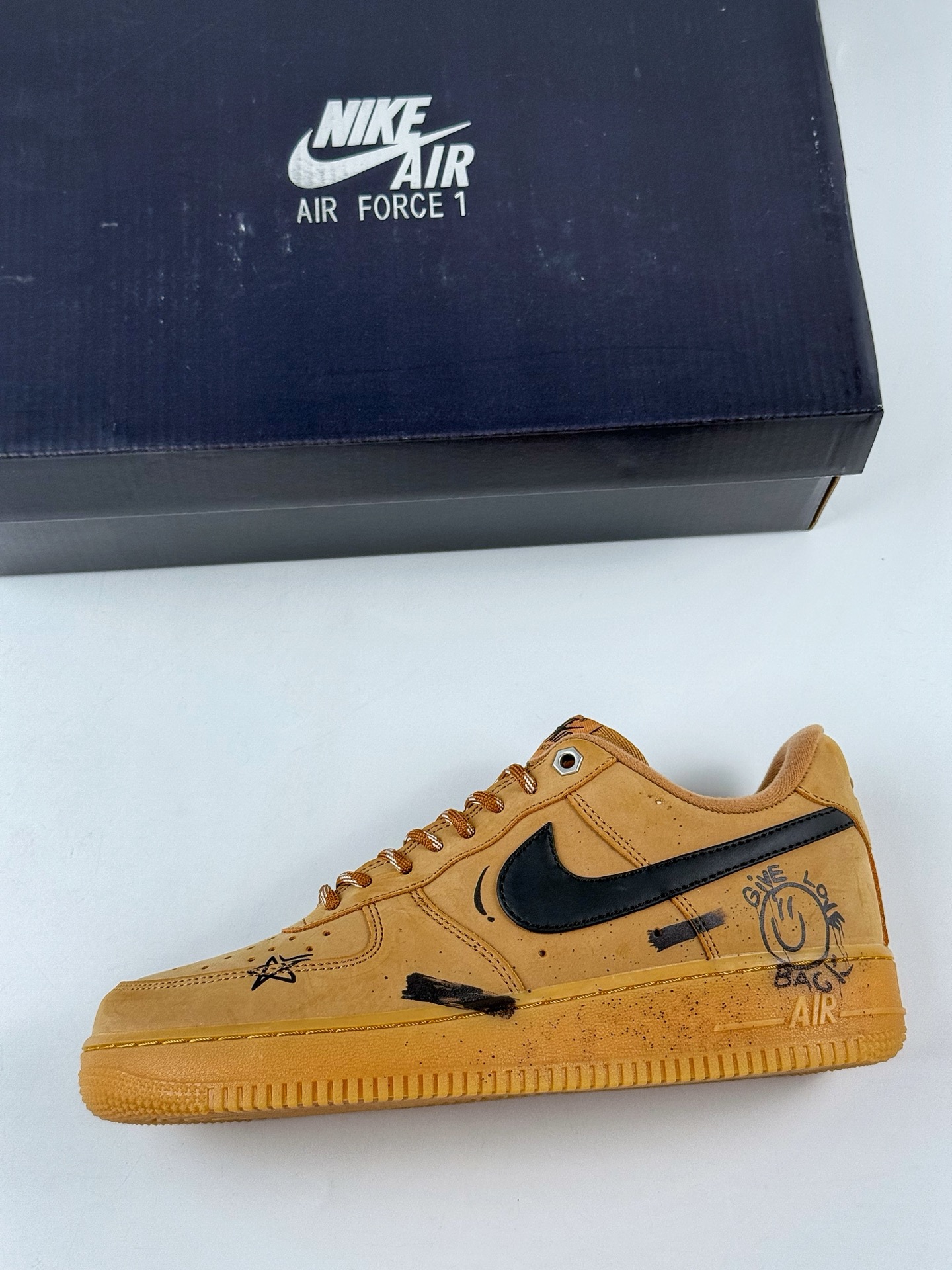 Nike Air Force 1 Low 07 BNK 暗黑街头 街头 个性 星星 笑脸 小麦色 CJ9179-700