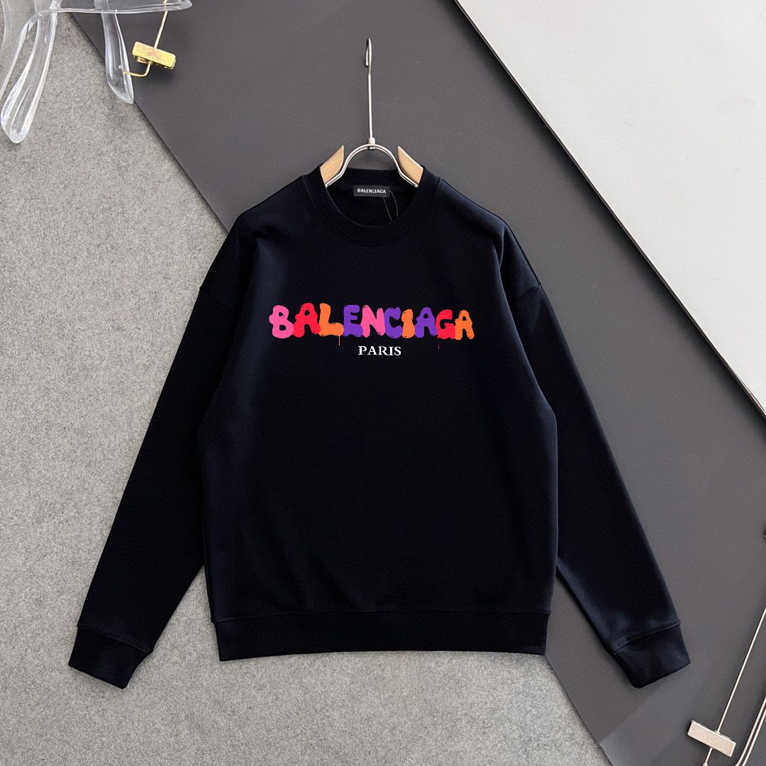 BALENCIAGA パリ世家 秋冬新款衛衣 男女共用 微広めデザイン