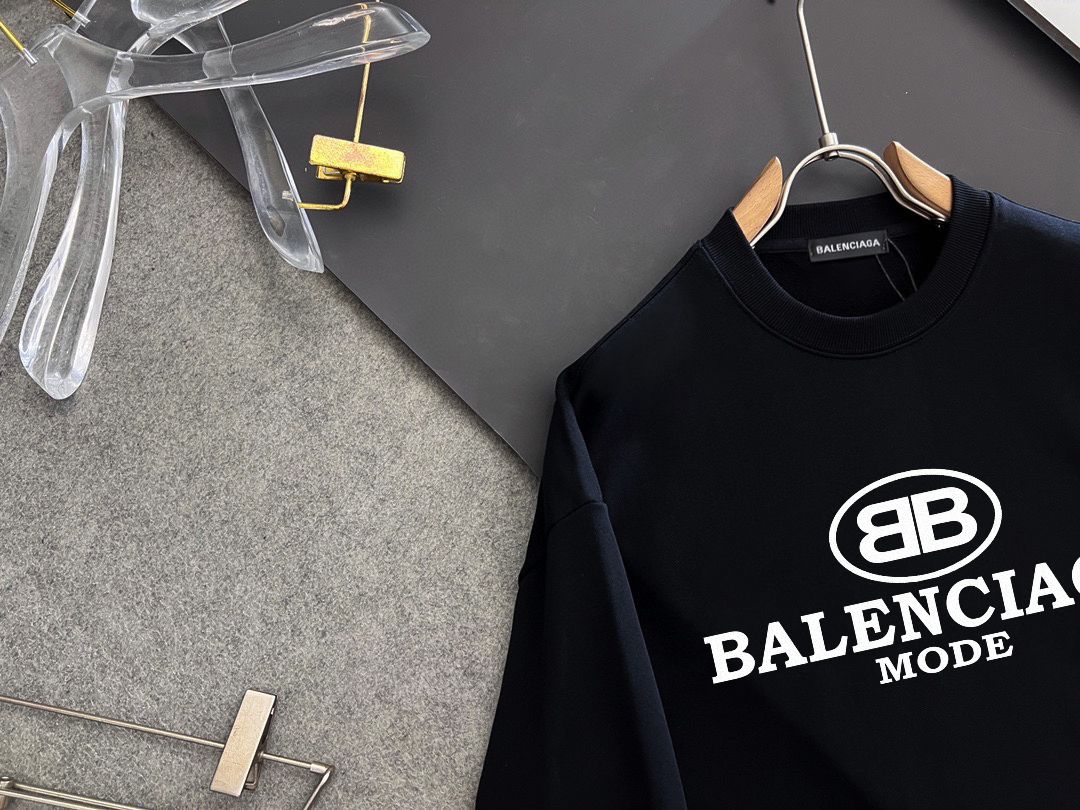 BALENCIAGA 秋冬新款衛衣 - インポート数码印花と420克毛圈生地