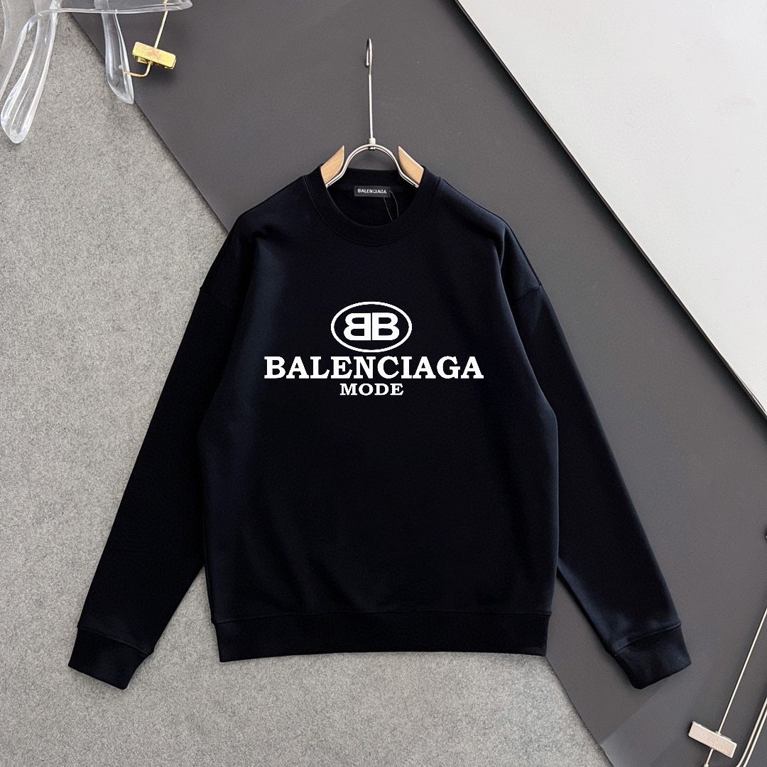 BALENCIAGA 秋冬新款衛衣 - インポート数码印花と420克毛圈生地