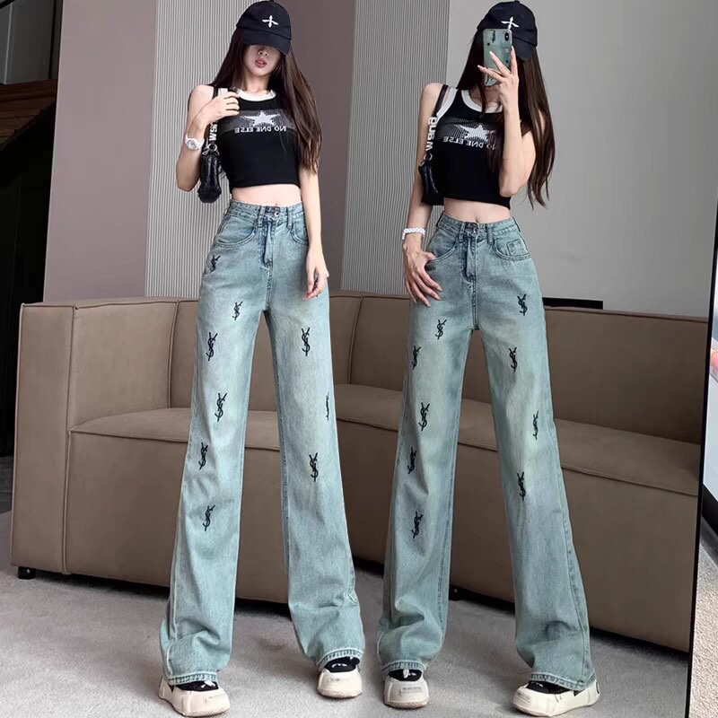 Yves Saint Laurent Vêtements Culottes & Pantalons 1: 1 réplique en gros
 Jambes larges