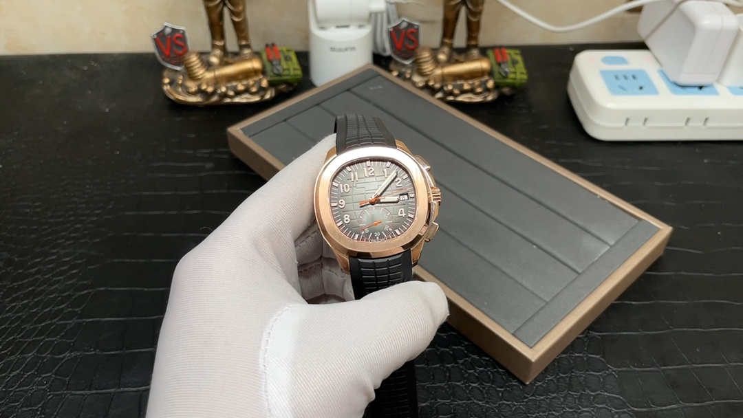 Patek Philippe Aquanaut Watch Orange Polishing Frosted Rubber Fashion Sweatpants Strap
