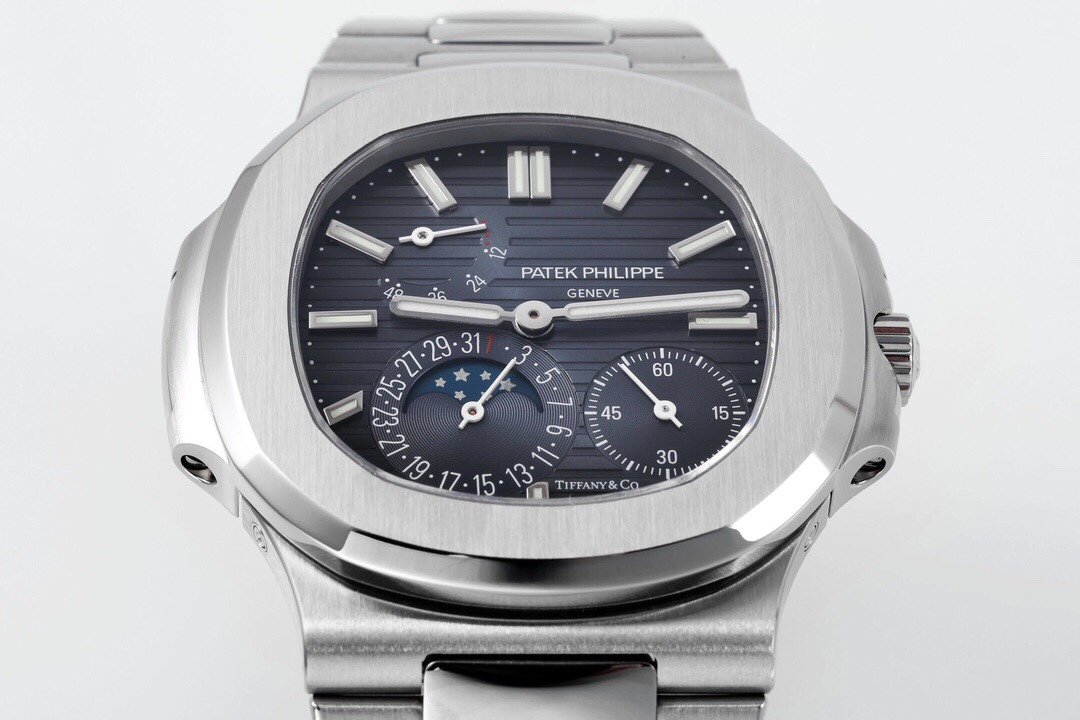 파텍필립 노틸러스 5712 문페이즈 멀티펑션 자동 블루 다이얼 PPF 공장 레플리카 44069 Patek Philippe 이미지 3