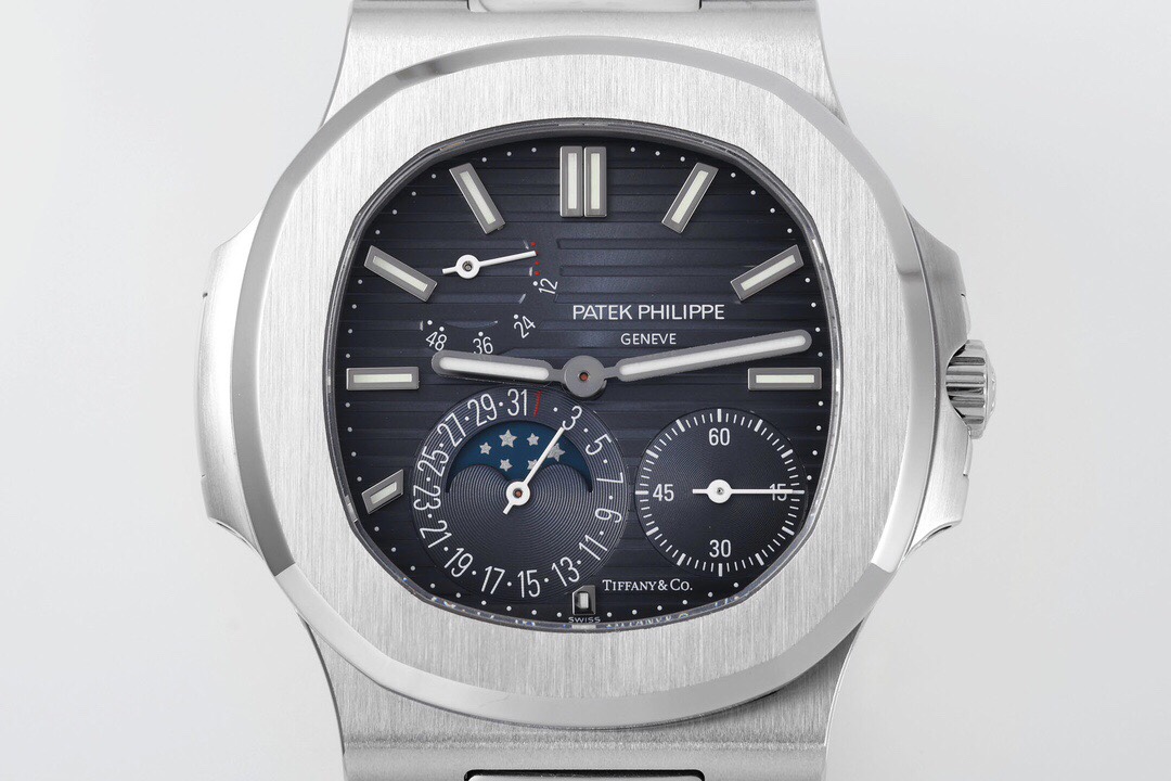 파텍필립 노틸러스 5712 문페이즈 멀티펑션 자동 블루 다이얼 PPF 공장 레플리카 44069 Patek Philippe 이미지 2