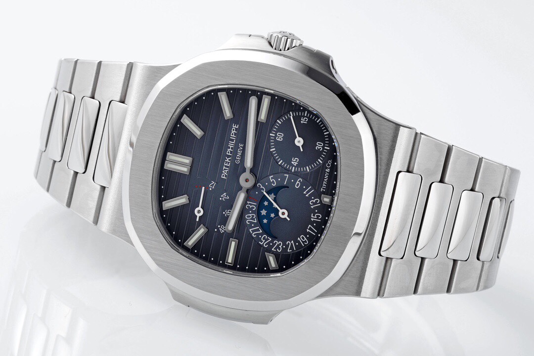 파텍필립 노틸러스 5712 문페이즈 멀티펑션 자동 블루 다이얼 PPF 공장 레플리카 44069 Patek Philippe 이미지 6