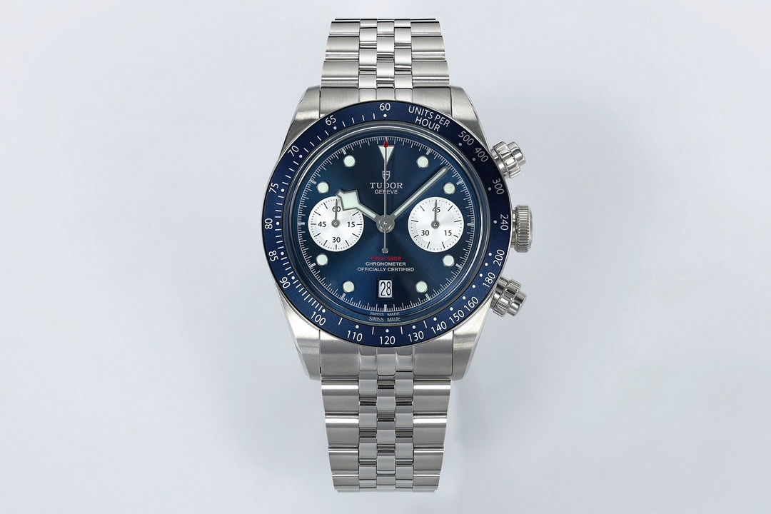 튜더 블랙베이 크로노그래프 41mm 타키미터 베젤 ZF 공장 남성 시계 레플리카 45590