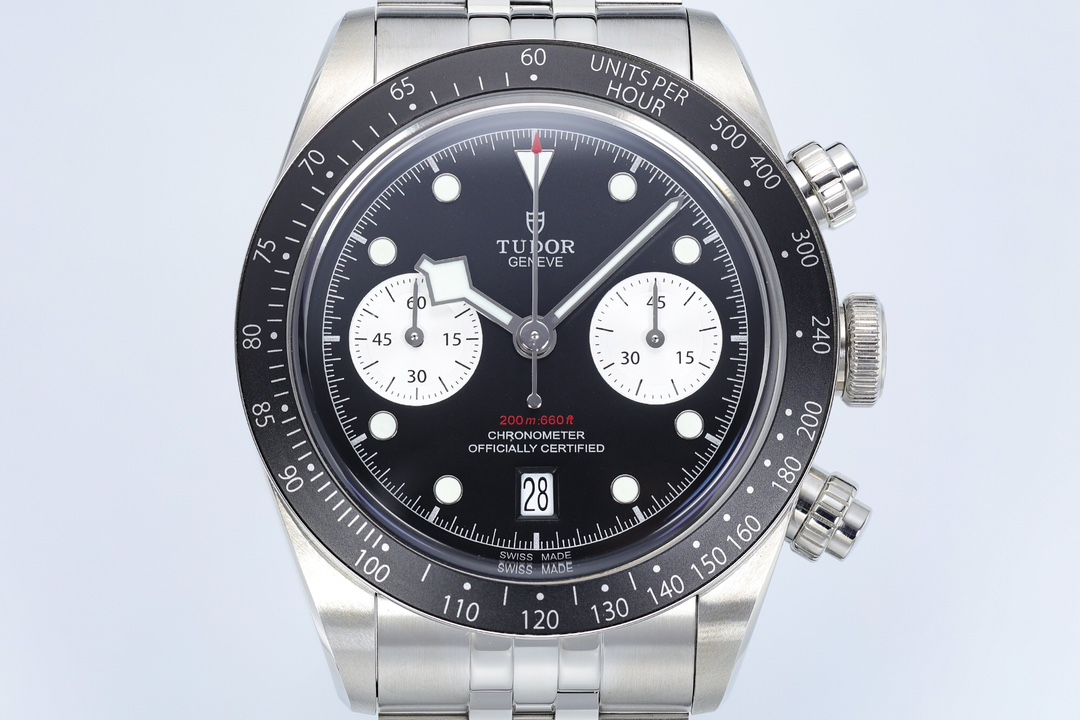 튜더 블랙베이 크로노그래프 타키미터 베젤 ZF 공장 남성 시계 레플리카 45591 Tudor 이미지 2
