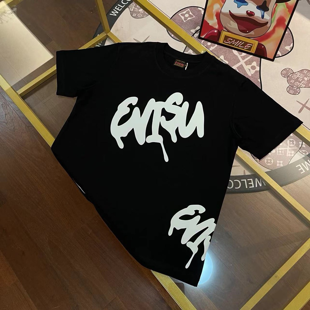 Evisu Kleding T-Shirt Replica’s kopen speciaal
 Zwart Doodle Mannen Korte mouw