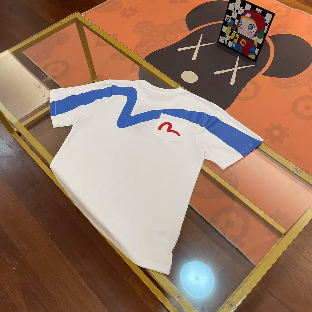 Nuevo, reposición, sin falta de stock. EVISU Fukujin 2025 nueva camiseta de manga corta para hombre con cabez…